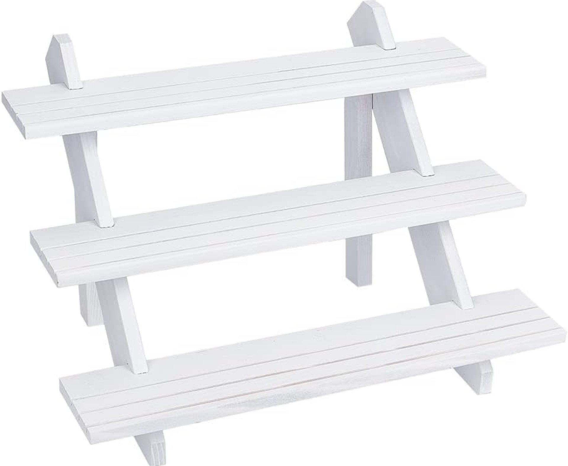 NBEADS 3-Tier Retail Earring Display Riser, White Earring Ring Holder Detachable Wood Retail Jewelry Card Display Stand with Groove for Crafts Jewelry Storage Display Collection, 15.3×12.28×10.12 NBEADS 3-Tier Retail Earring Display Riser, White Earring Ring Holder Detachable Wood Retail Jewelry Card Display Stand with Groove for Crafts Jewelry Storage Display Collection, 15.3×12.28×10.12