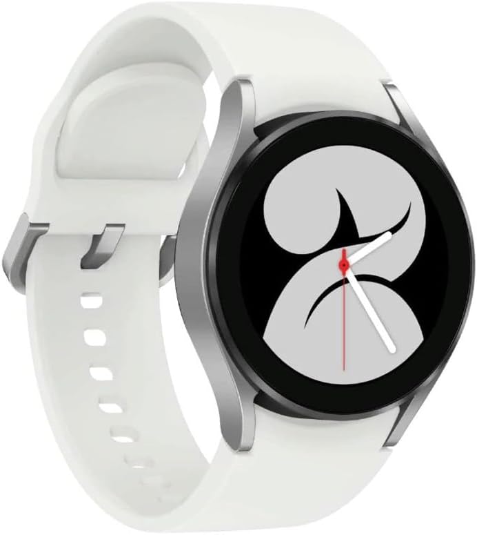 SAMSUNG Electronics Galaxy Watch 4 40mm Smartwatch with ECG Monitor Tracker for Health Fitness Running Sleep Cycles GPS Fall Detection Bluetooth US Version, Silver (Renewed) SAMSUNG Electronics Galaxy Watch 4 40mm Smartwatch with ECG Monitor Tracker for Health Fitness Running Sleep Cycles GPS Fall Detection Bluetooth US Version, Silver (Renewed)