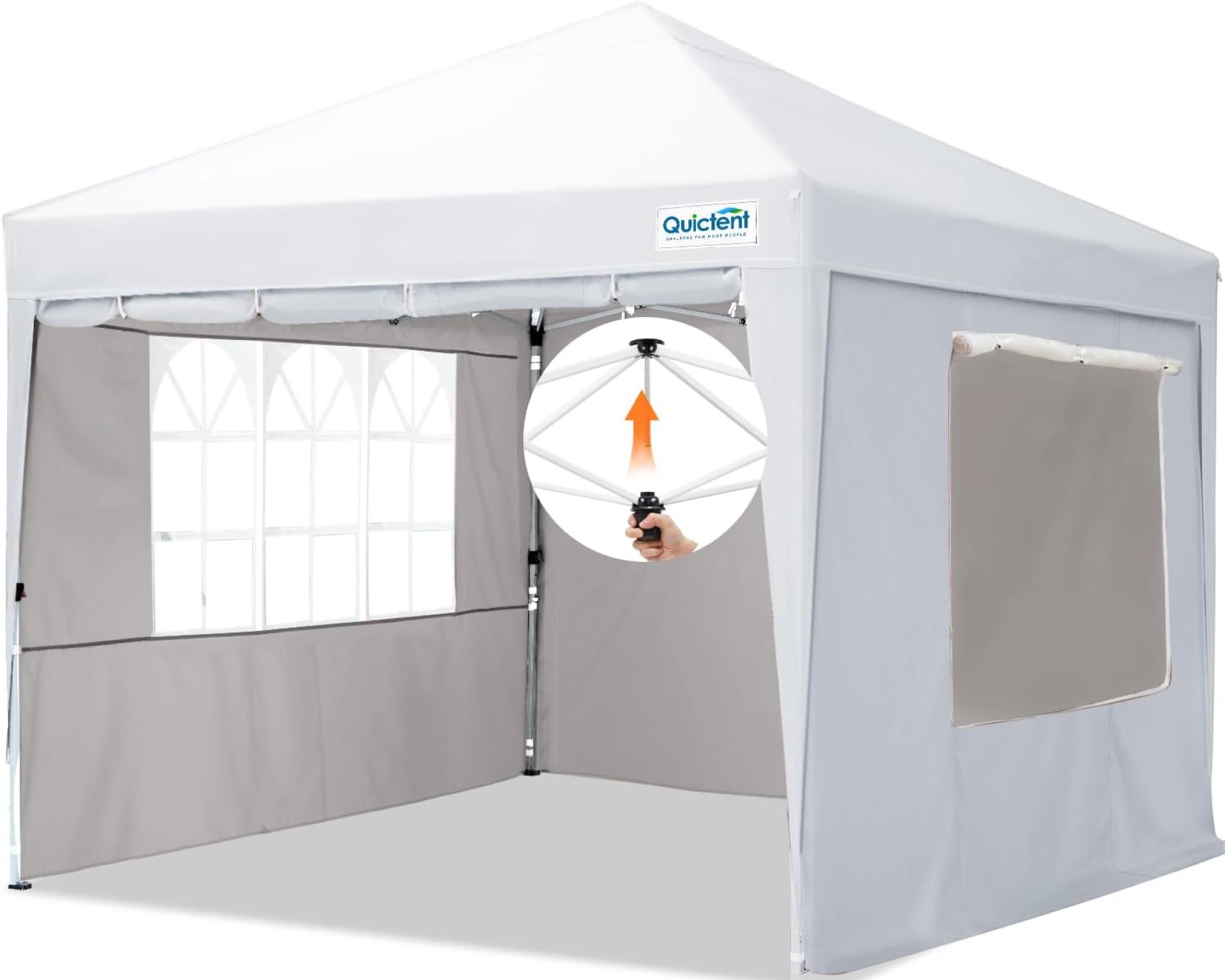 Quictent Easy Pop up Canopy Tent 10’x10′ with 4 Detachable Window Sidewalls, One Person Setup, Waterproof Outdoor Portable Vendor Event Tent Shelter Enclosed, Wheeled Bag Included Quictent Easy Pop up Canopy Tent 10’x10′ with 4 Detachable Window Sidewalls, One Person Setup, Waterproof Outdoor Portable Vendor Event Tent Shelter Enclosed, Wheeled Bag Included