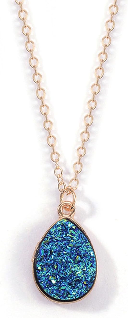 Boho Sapphire Pendant Necklace Gold Drop Necklace Choker Blue Rhinestone Necklace Charm Women’s Valentine’s Day Gifts Jewelry Boho Sapphire Pendant Necklace Gold Drop Necklace Choker Blue Rhinestone Necklace Charm Women’s Valentine’s Day Gifts Jewelry