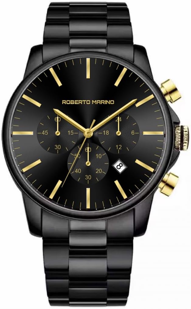 Men’s Luxury Wrist Watch RM4885 – Black Stainless Steel Quartz, 3 ATM Water Resistant, Black Background – Elegant Dress Watches for Men, Vintage Design, Ideal as a Reloj para Hombres Men’s Luxury Wrist Watch RM4885 – Black Stainless Steel Quartz, 3 ATM Water Resistant, Black Background – Elegant Dress Watches for Men, Vintage Design, Ideal as a Reloj para Hombres