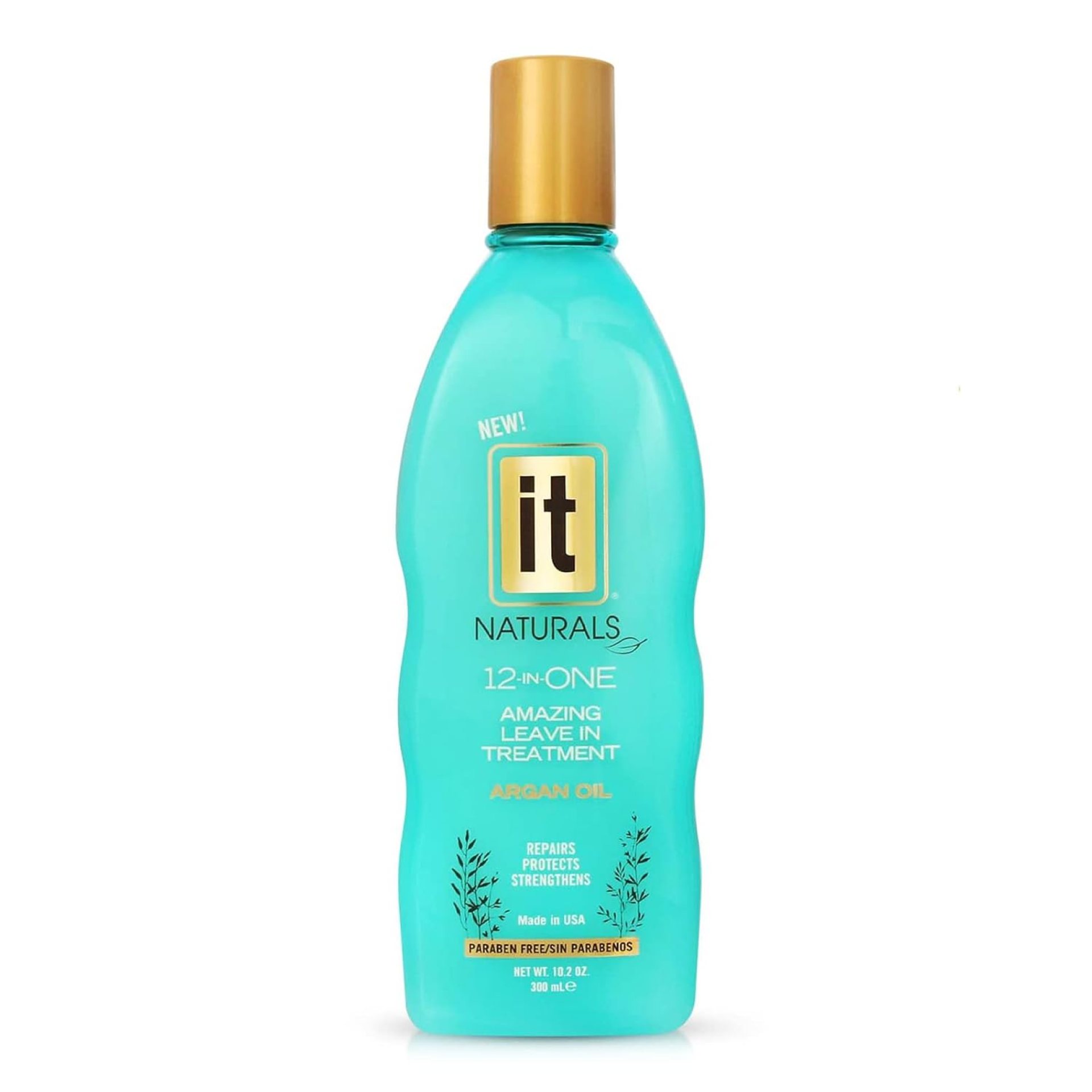 IT Naturals Argan Oil 12-In-One Amazing Leave In Treatment, 10.2oz – Repairs, Protects & Strengthen Hair Split Ends & Breakage – for All Hair Types – Moisturizing & Volumizing – Paraben Free IT Naturals Argan Oil 12-In-One Amazing Leave In Treatment, 10.2oz – Repairs, Protects & Strengthen Hair Split Ends & Breakage – for All Hair Types – Moisturizing & Volumizing – Paraben Free