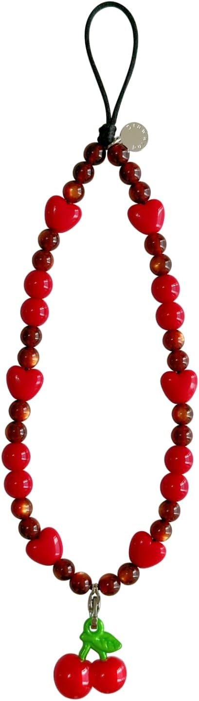 Drawwind Phone Charm Strap Universal Cell Phone Lanyard Wrist Strap Beaded Phone Chain String Handmade Phone Case Accessories for Women Girls (Sweet Cherries) Drawwind Phone Charm Strap Universal Cell Phone Lanyard Wrist Strap Beaded Phone Chain String Handmade Phone Case Accessories for Women Girls (Sweet Cherries)