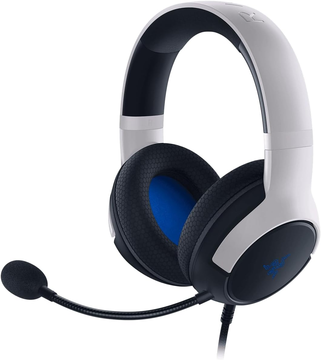 Razer Kaira X Wired Gaming Headset for PlayStation 5 / PS5, PS4, PC, Mac, Mobile: 50mm Drivers – HyperClear Cardioid Mic – Memory Foam Cushions – On-Headset Controls – White & Black Razer Kaira X Wired Gaming Headset for PlayStation 5 / PS5, PS4, PC, Mac, Mobile: 50mm Drivers – HyperClear Cardioid Mic – Memory Foam Cushions – On-Headset Controls – White & Black