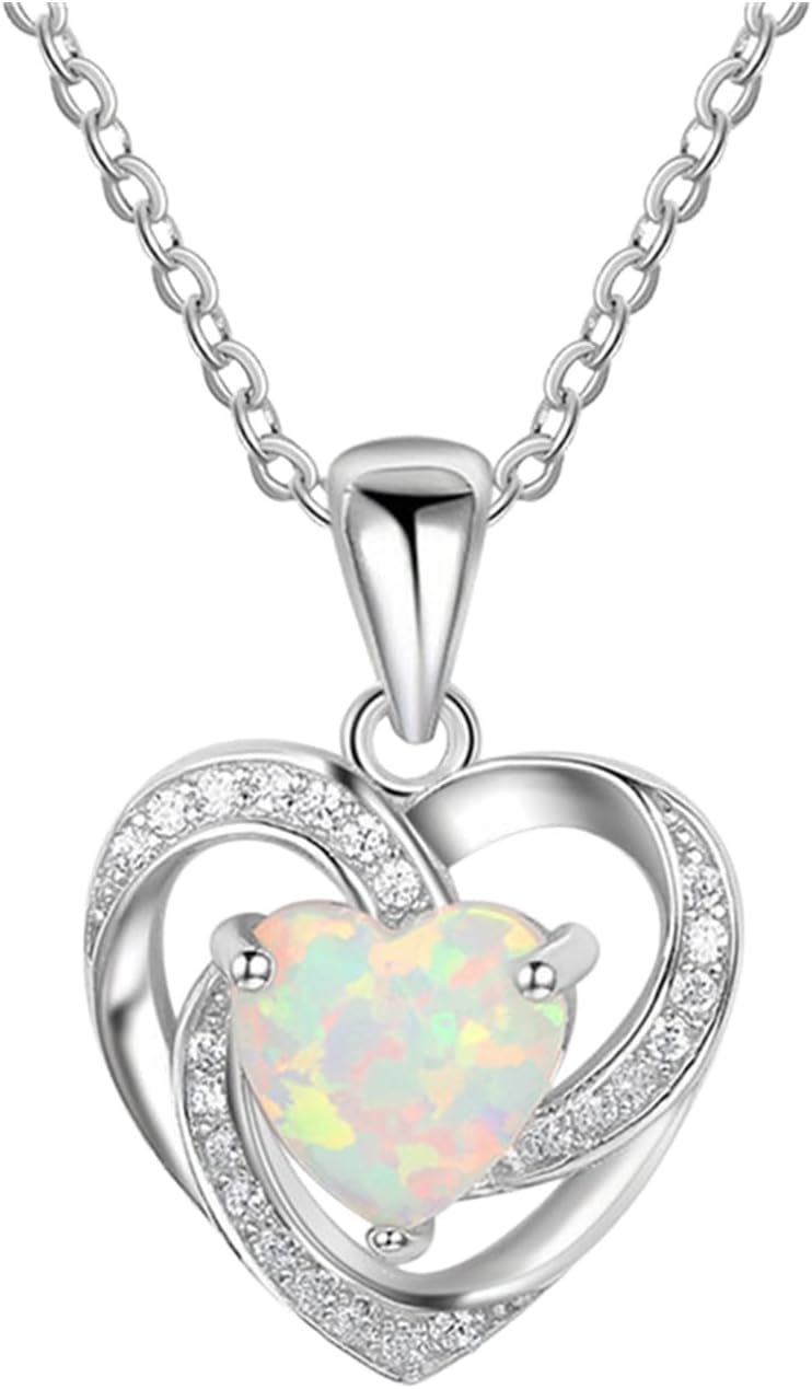 Womens 925 Sterling Silver Crystal Heart Infinity Necklace Rhinestone Pendant Sparkly Jewerly Valentine Birthday Gift Womens 925 Sterling Silver Crystal Heart Infinity Necklace Rhinestone Pendant Sparkly Jewerly Valentine Birthday Gift