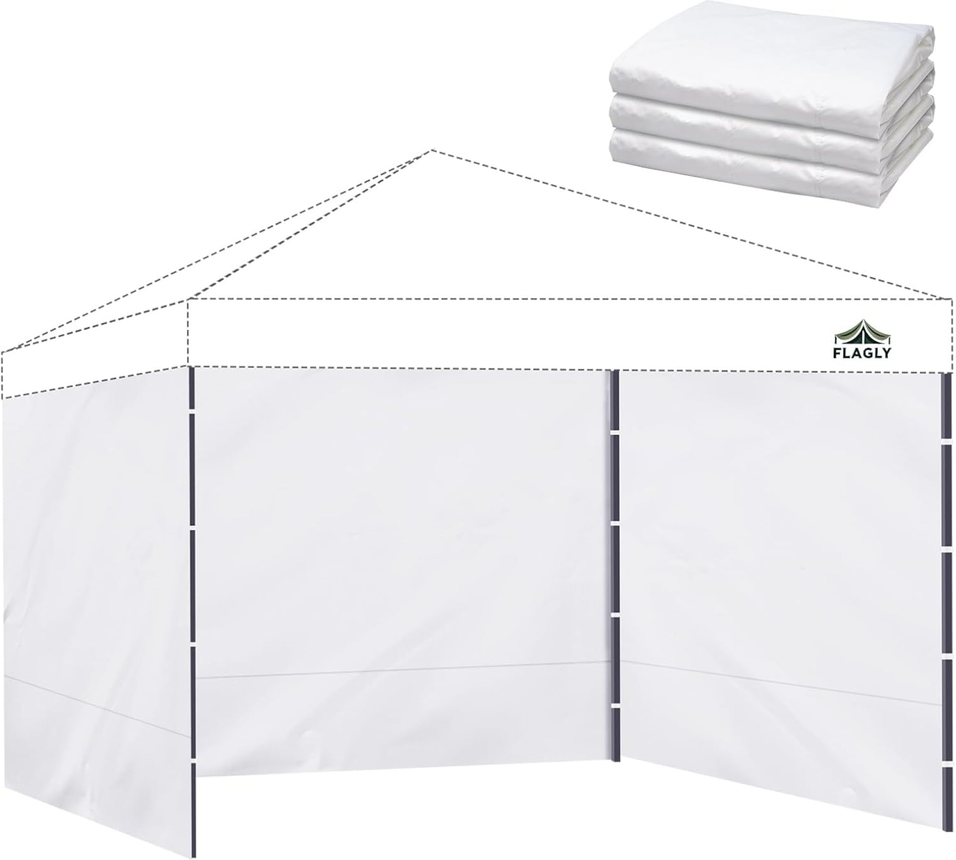 Instant Canopy Sidewalls for 10×10 Pop Up Canopy Tent, 300D Waterproof Material for Outdoor Events, Vendor Booths, and Privacy (Sidewalls Only, Canopy Not Included) (3 PCS) Instant Canopy Sidewalls for 10×10 Pop Up Canopy Tent, 300D Waterproof Material for Outdoor Events, Vendor Booths, and Privacy (Sidewalls Only, Canopy Not Included) (3 PCS)