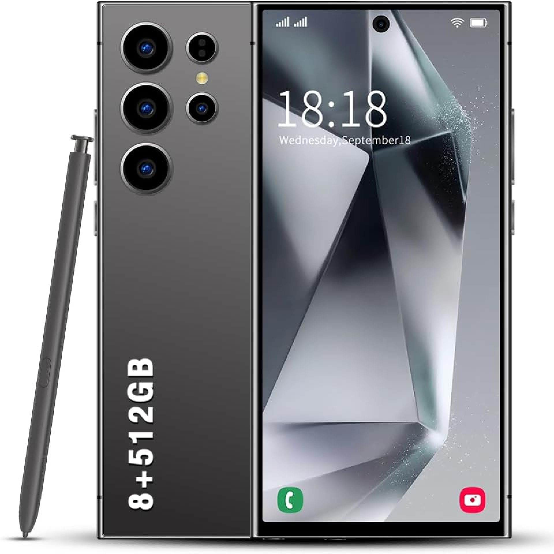 W24 Ultra Cell Phone,6.8″,5G Unlocked Android,Cell Phone with S Pen,8GB+512GB Smartphone, Latest 10 Core CPU,72MP+108MP Zoom Camera,8000mAh Long Battery Life, Face ID/Dual SIM Phone (Titanium Black) W24 Ultra Cell Phone,6.8″,5G Unlocked Android,Cell Phone with S Pen,8GB+512GB Smartphone, Latest 10 Core CPU,72MP+108MP Zoom Camera,8000mAh Long Battery Life, Face ID/Dual SIM Phone (Titanium Black)