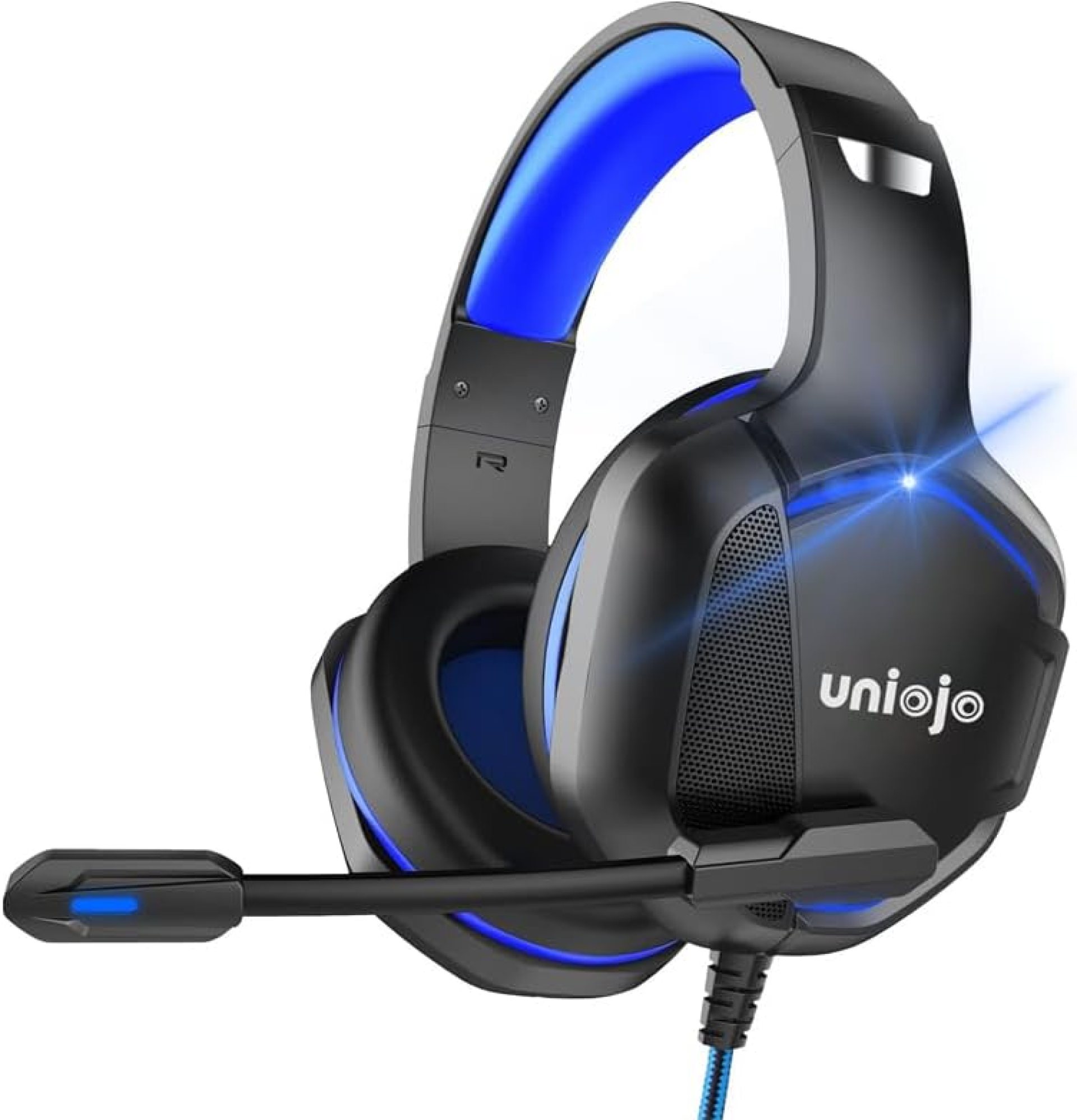 Gaming Headset Noise-Canceling Mic for PC, Laptop, Mac, Xbox Series, PS5, PS4, Nintendo Switch, Wired Over-Ear Headphones, Surround Sound, LED Breathing Light, Memory Foam Ear Pads, Black Gaming Headset Noise-Canceling Mic for PC, Laptop, Mac, Xbox Series, PS5, PS4, Nintendo Switch, Wired Over-Ear Headphones, Surround Sound, LED Breathing Light, Memory Foam Ear Pads, Black