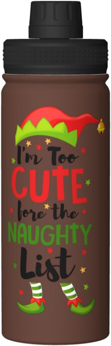 I’m Too Cute Fore The Naughty List Water Bottle 18 Oz Stainless Steel Water Bottles Leak Proof Outdoor Sports Insulated Water Bottle Funny Bottle Water I’m Too Cute Fore The Naughty List Water Bottle 18 Oz Stainless Steel Water Bottles Leak Proof Outdoor Sports Insulated Water Bottle Funny Bottle Water