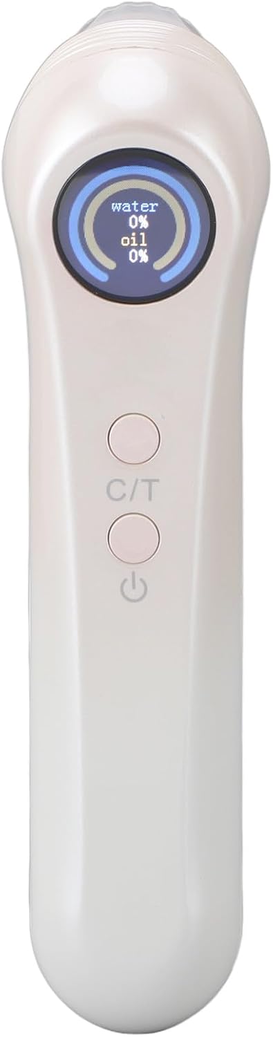 Facial Hydration Tester, Digital Skin Analyzer Automatic Skin Water Oil Tester with LCD Display High Accuracy Integrated Water Oil Sensor Monitor for Home, Beauty Salon, Laboratory Facial Hydration Tester, Digital Skin Analyzer Automatic Skin Water Oil Tester with LCD Display High Accuracy Integrated Water Oil Sensor Monitor for Home, Beauty Salon, Laboratory