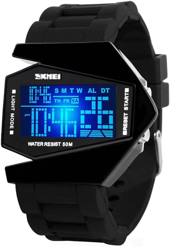Gosasa Men Sports Military Watches Digital Airplane Shaped LED Light Waterproof Watches Gosasa Men Sports Military Watches Digital Airplane Shaped LED Light Waterproof Watches