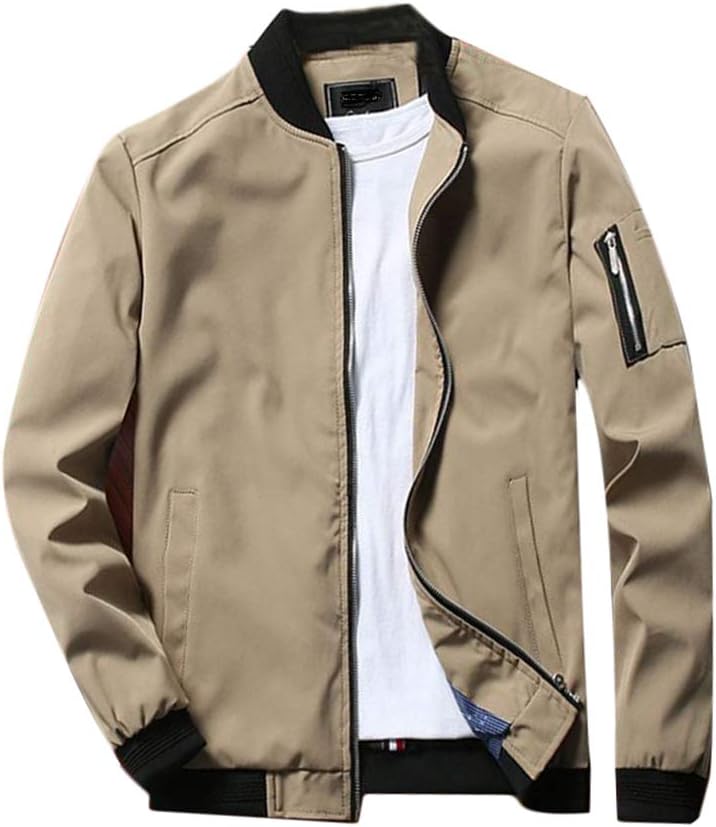 Lavnis Men’s Flight Bomber Jacket Lightweight Softshell Coat Sportwear Zipper Windbreaker Lavnis Men’s Flight Bomber Jacket Lightweight Softshell Coat Sportwear Zipper Windbreaker