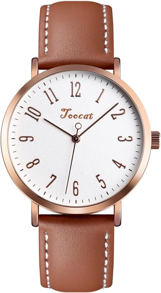 TOOCAT Fashion Women Wrist Watch, Lady Simple Leather Quartz Watches Ultra-Thin Waterproof Analog Watches for Females Student TOOCAT Fashion Women Wrist Watch, Lady Simple Leather Quartz Watches Ultra-Thin Waterproof Analog Watches for Females Student