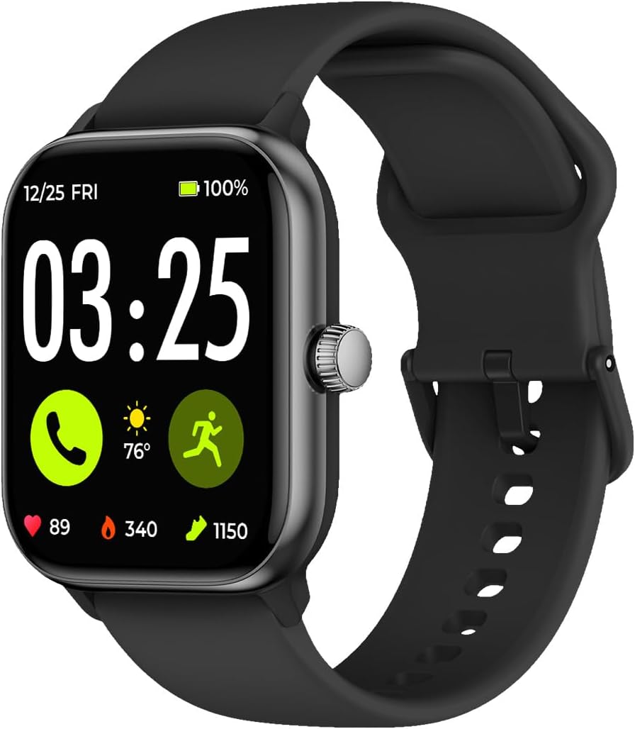 Spade & Co Health Smartwatch 4 – Smartwatch for Men & Women, Heart Rate, Sleep & SpO2 Monitor, Pedometer, Fitness Tracker, Answer/Make Calls IP68 Waterproof iOS & Android Compatible Spade & Co Health Smartwatch 4 – Smartwatch for Men & Women, Heart Rate, Sleep & SpO2 Monitor, Pedometer, Fitness Tracker, Answer/Make Calls IP68 Waterproof iOS & Android Compatible
