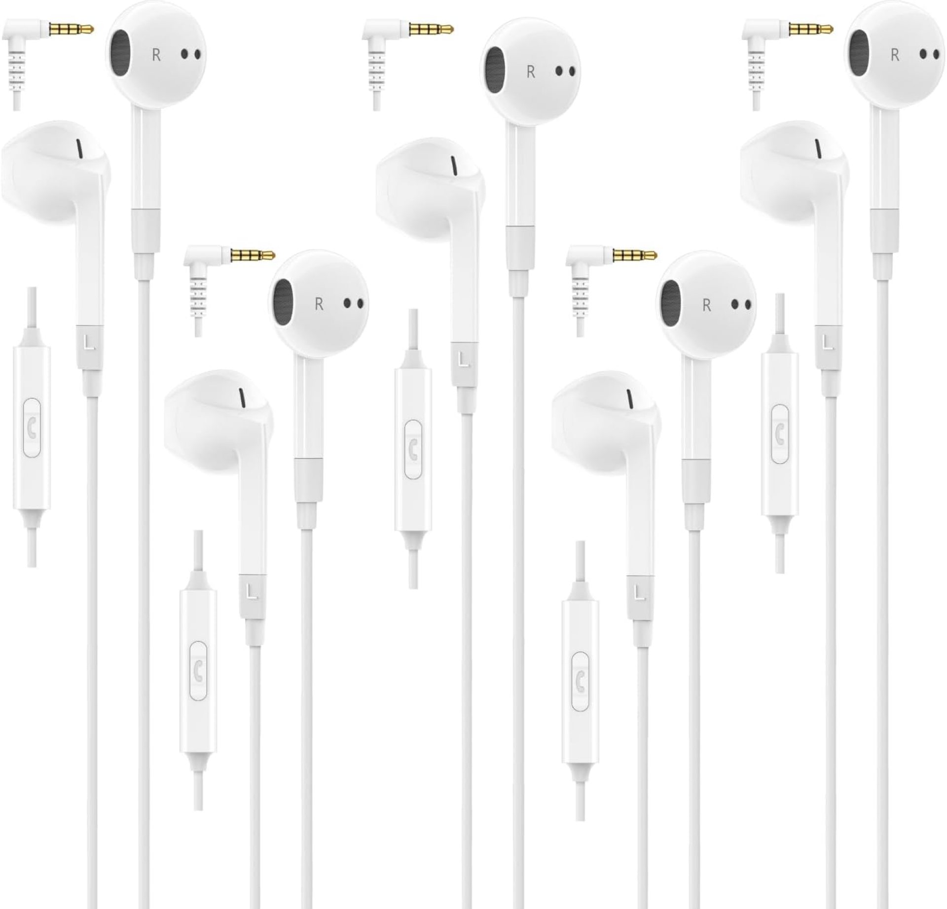 LUDOS FEROX 5 Pack Wired Earbuds in-Ear Headphones, 5 Year Warranty, Earphones with Microphone, Noise Isolation for 3.5mm Jack Ear Buds for iPhone, Samsung, Computer, Laptop, Kids, School Students LUDOS FEROX 5 Pack Wired Earbuds in-Ear Headphones, 5 Year Warranty, Earphones with Microphone, Noise Isolation for 3.5mm Jack Ear Buds for iPhone, Samsung, Computer, Laptop, Kids, School Students