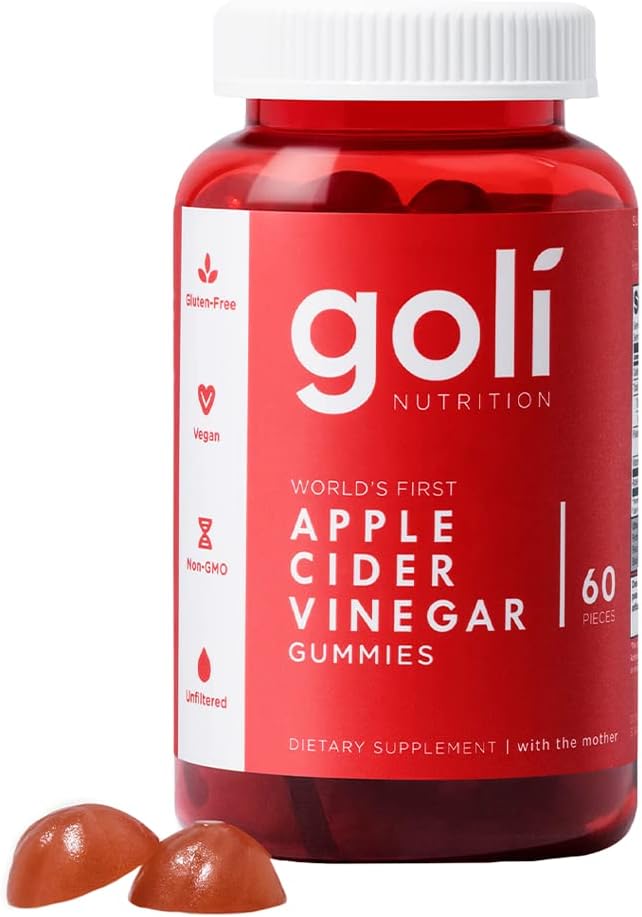 Goli Apple Cider Vinegar Gummy Vitamins – 60 Count – Vitamin B12, Gelatin-Free, Gluten-Free, Vegan & Non-GMO Goli Apple Cider Vinegar Gummy Vitamins – 60 Count – Vitamin B12, Gelatin-Free, Gluten-Free, Vegan & Non-GMO