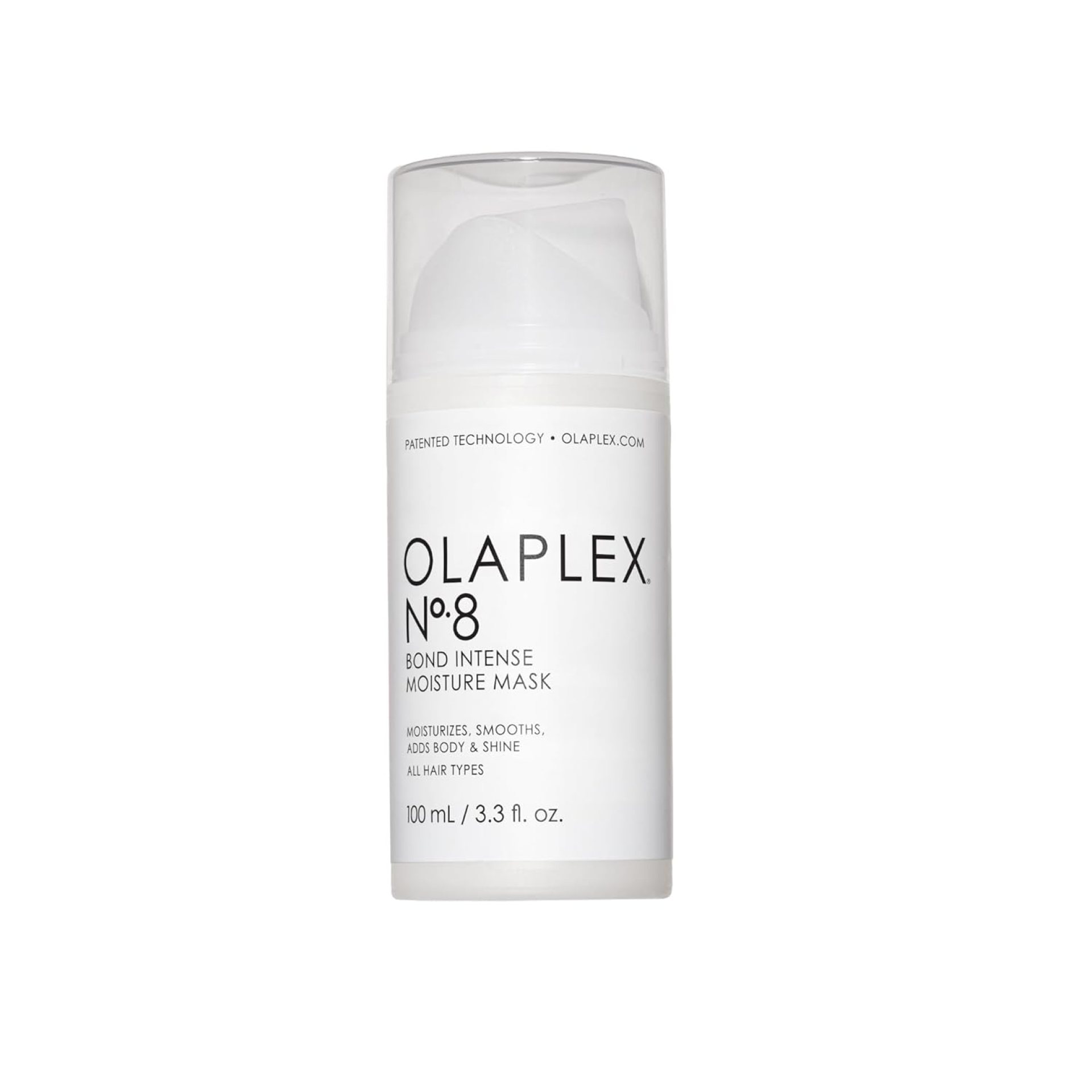Olaplex No. 8 Bond Intense Moisture Hair Mask, Adds Smoothness & Nourishes for Visibily Healthy Hair, For All Hair Types & Treats Damaged Hair, 3.3 fl oz Olaplex No. 8 Bond Intense Moisture Hair Mask, Adds Smoothness & Nourishes for Visibily Healthy Hair, For All Hair Types & Treats Damaged Hair, 3.3 fl oz