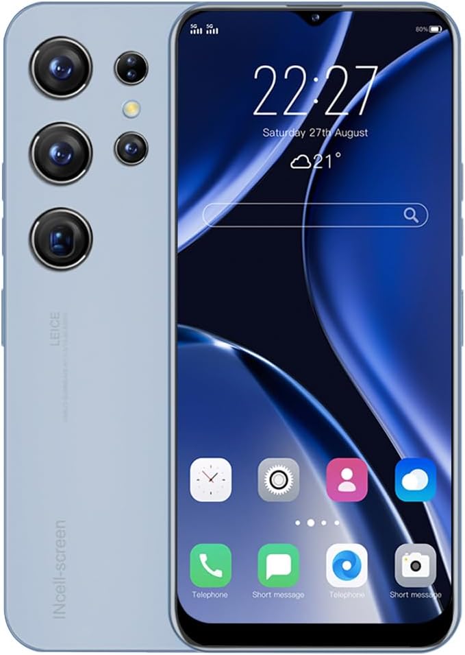 Smartphone Unlocked Cell Phones S23 Ultra 6.82in HD Screen The Black Phone 3GB/32GB 6800mAh 128GB Extension Dual Sim Boost Mobile Phones Telefonos Glass Back Cover (Blue) Smartphone Unlocked Cell Phones S23 Ultra 6.82in HD Screen The Black Phone 3GB/32GB 6800mAh 128GB Extension Dual Sim Boost Mobile Phones Telefonos Glass Back Cover (Blue)