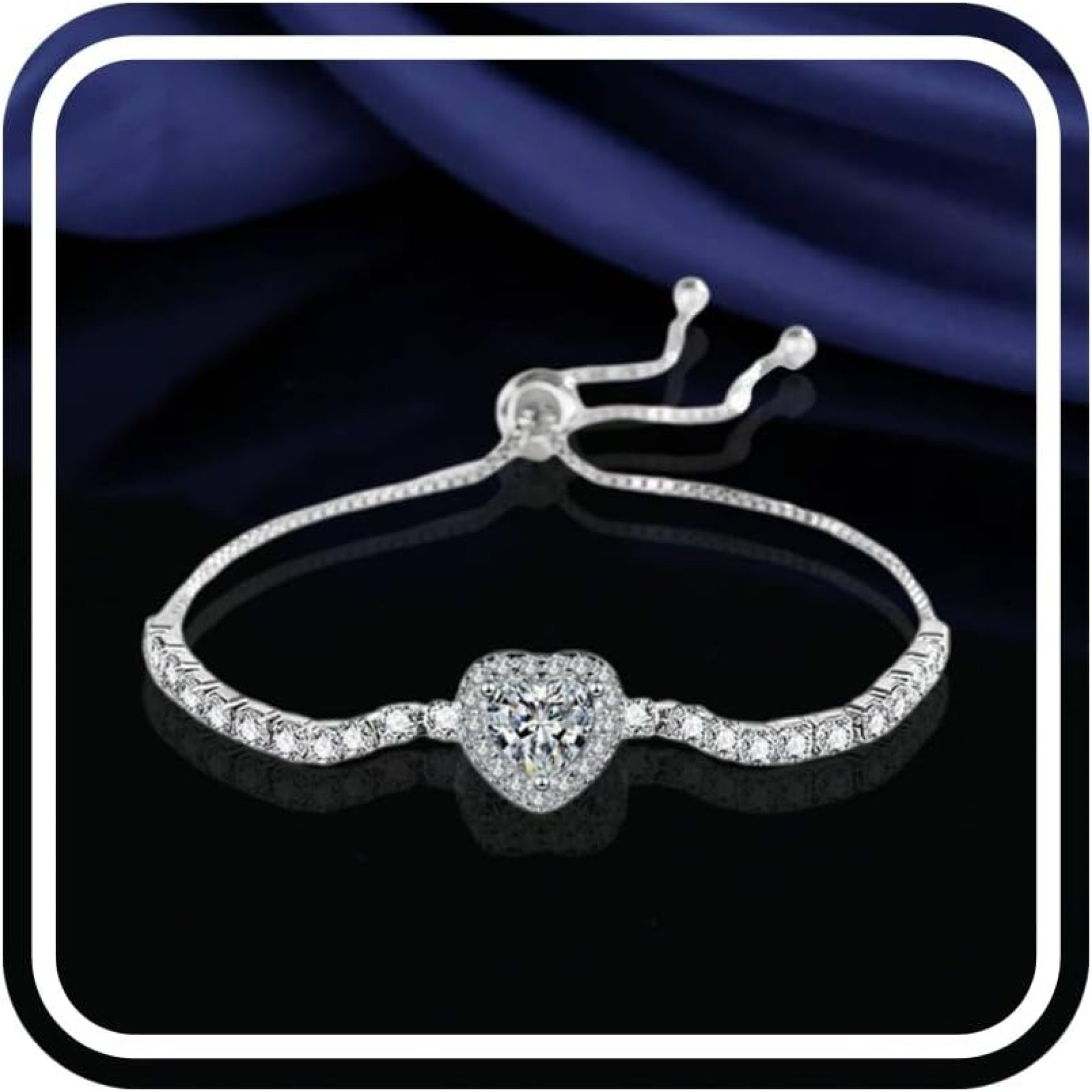 Sterling Silver Beaded Bracelets for Women, Charm Bracelet Heart Diamonds Crystal Adjustable Pull-out, Jewellery Gifts for Women Birthday Gift for Her Mom Friend Clearance+sale+items. Sterling Silver Beaded Bracelets for Women, Charm Bracelet Heart Diamonds Crystal Adjustable Pull-out, Jewellery Gifts for Women Birthday Gift for Her Mom Friend Clearance+sale+items.