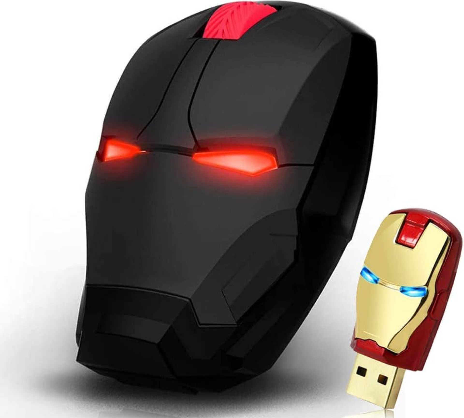 Cool Wireless Mouse for Laptop, Gaming Mouse Wireless, 2.4 G Portable Ergonomic Optical Mouse, Ironman Mouse Wireless with USB Receiver for Notebook PC Laptop MacBook | 3 Adjustment Levels Cool Wireless Mouse for Laptop, Gaming Mouse Wireless, 2.4 G Portable Ergonomic Optical Mouse, Ironman Mouse Wireless with USB Receiver for Notebook PC Laptop MacBook | 3 Adjustment Levels