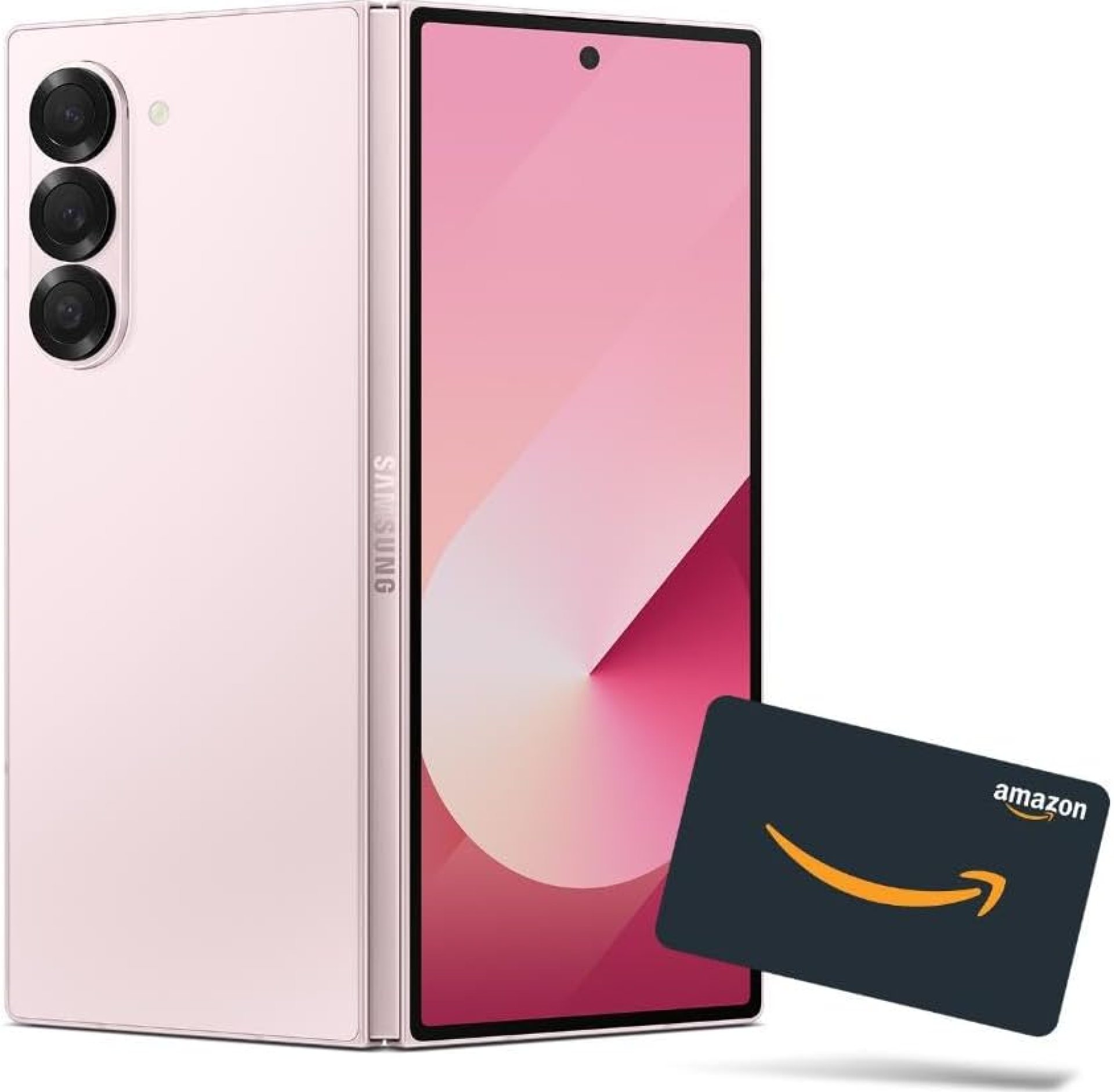 SAMSUNG Galaxy Z Fold 6 AI Cell Phone + 0 Amazon Gift Card + Large Storage Launch Bundle 256GB Unlocked Android Smartphone, Circle to Search, AI Photo Edits, US Version, 2024, Pink SAMSUNG Galaxy Z Fold 6 AI Cell Phone + 0 Amazon Gift Card + Large Storage Launch Bundle 256GB Unlocked Android Smartphone, Circle to Search, AI Photo Edits, US Version, 2024, Pink