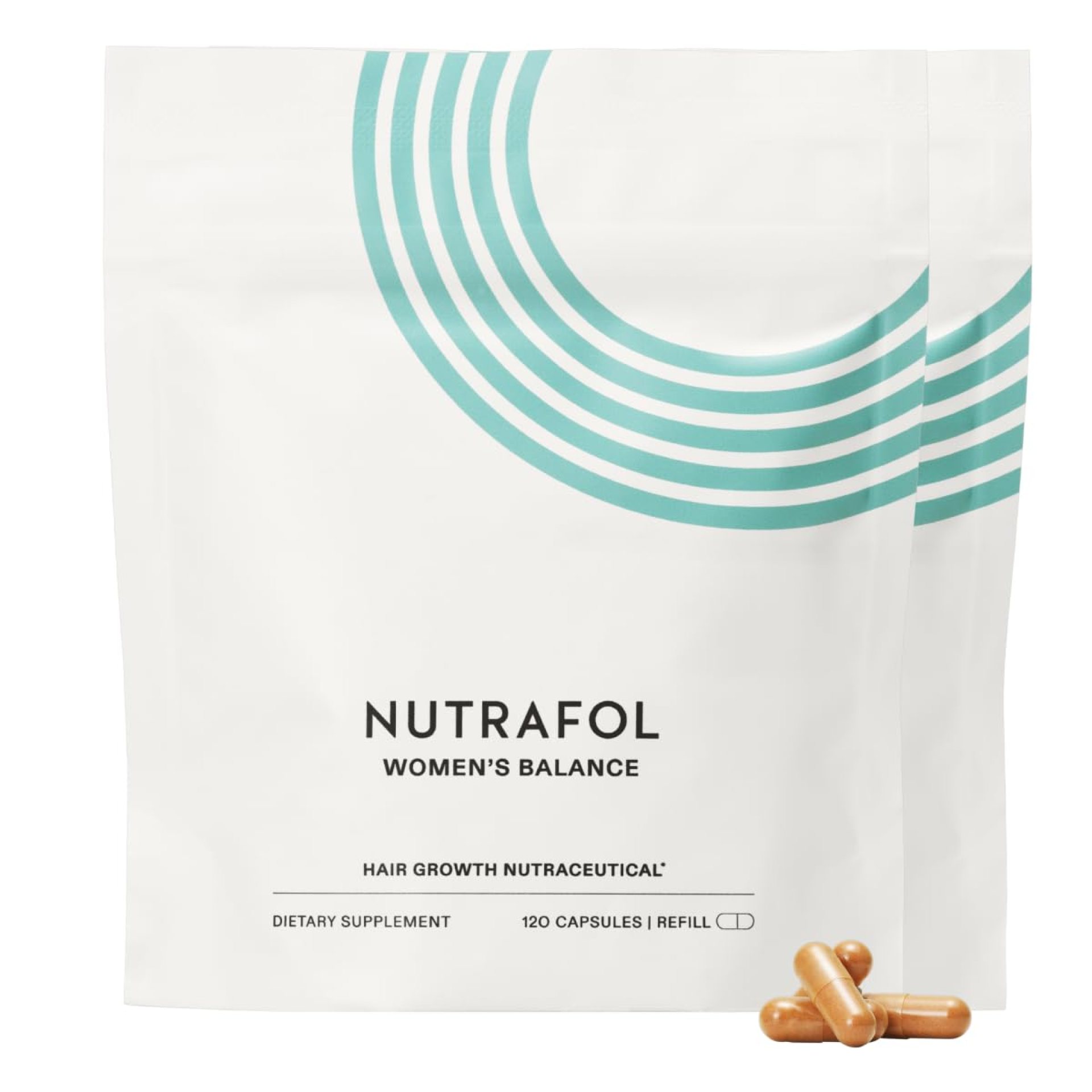 Nutrafol Women’s Balance Hair Growth Supplements, for Ages 45+, Clinically Proven for Visibly Thicker Hair and Scalp Coverage, Dermatologist Recommended – 2 Month Supply, 2 Refill Pouches Nutrafol Women’s Balance Hair Growth Supplements, for Ages 45+, Clinically Proven for Visibly Thicker Hair and Scalp Coverage, Dermatologist Recommended – 2 Month Supply, 2 Refill Pouches