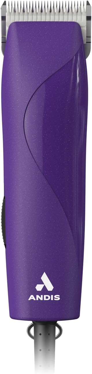 Andis 24820 EasyClip Professional-Animal 7-Piece Detachable Ceramic Blade Clipper Kit, Frustration Free Packaging, Corded Electric, Purple Andis 24820 EasyClip Professional-Animal 7-Piece Detachable Ceramic Blade Clipper Kit, Frustration Free Packaging, Corded Electric, Purple