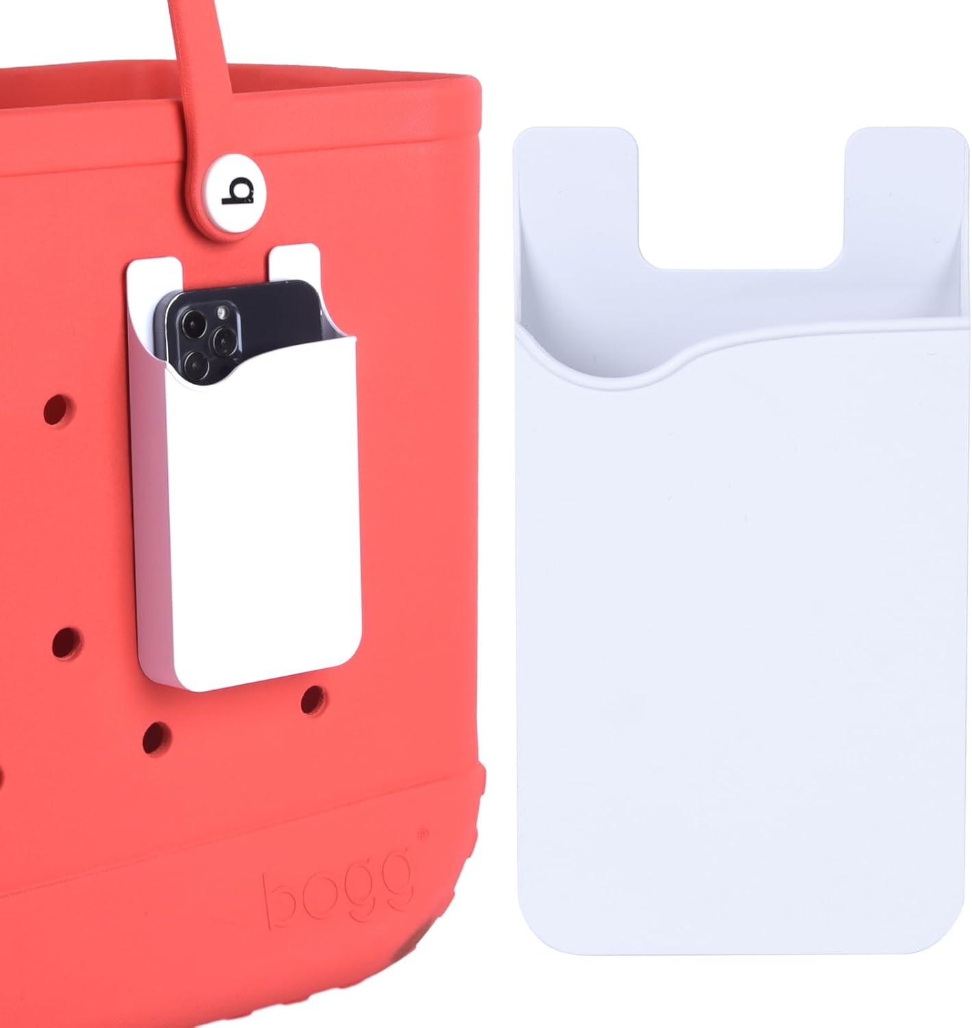 Phone Holder for Bogg Bag, Accessories for Beach Tote, Universal Hard ABS Plastic Phone Case Holder Accessories Compatible with L/XL Simple Modern and Bogg Bag XL/Baby (White) Phone Holder for Bogg Bag, Accessories for Beach Tote, Universal Hard ABS Plastic Phone Case Holder Accessories Compatible with L/XL Simple Modern and Bogg Bag XL/Baby (White)
