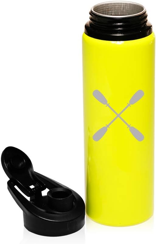 25 oz Aluminum Sports Water Travel Bottle Crossed Paddles Rowing Kayak Canoe 25 oz Aluminum Sports Water Travel Bottle Crossed Paddles Rowing Kayak Canoe