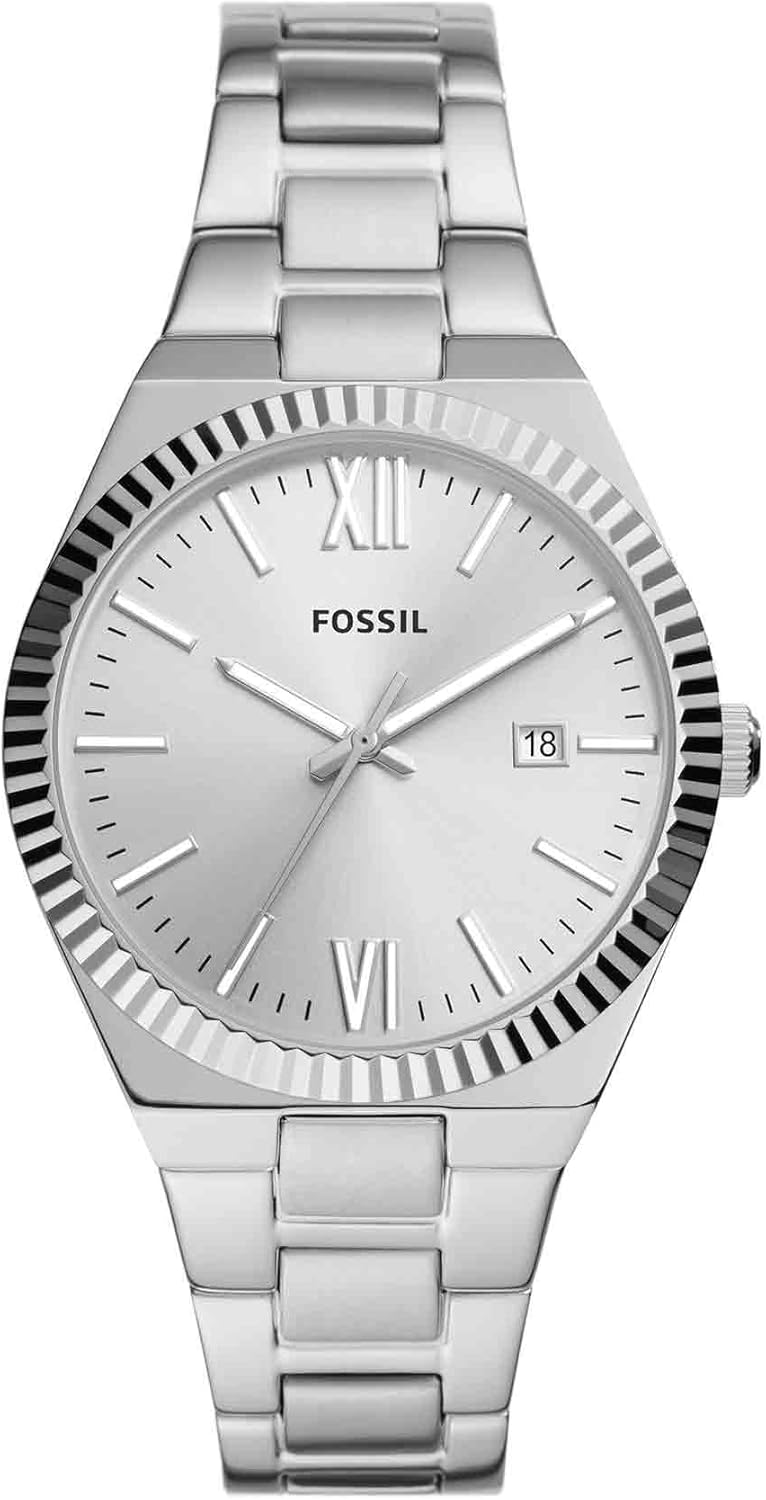 Fossil Women’s Scarlette Quartz Stainless Steel Three-Hand Watch, Color: Silver (Model: ES5300) Fossil Women’s Scarlette Quartz Stainless Steel Three-Hand Watch, Color: Silver (Model: ES5300)