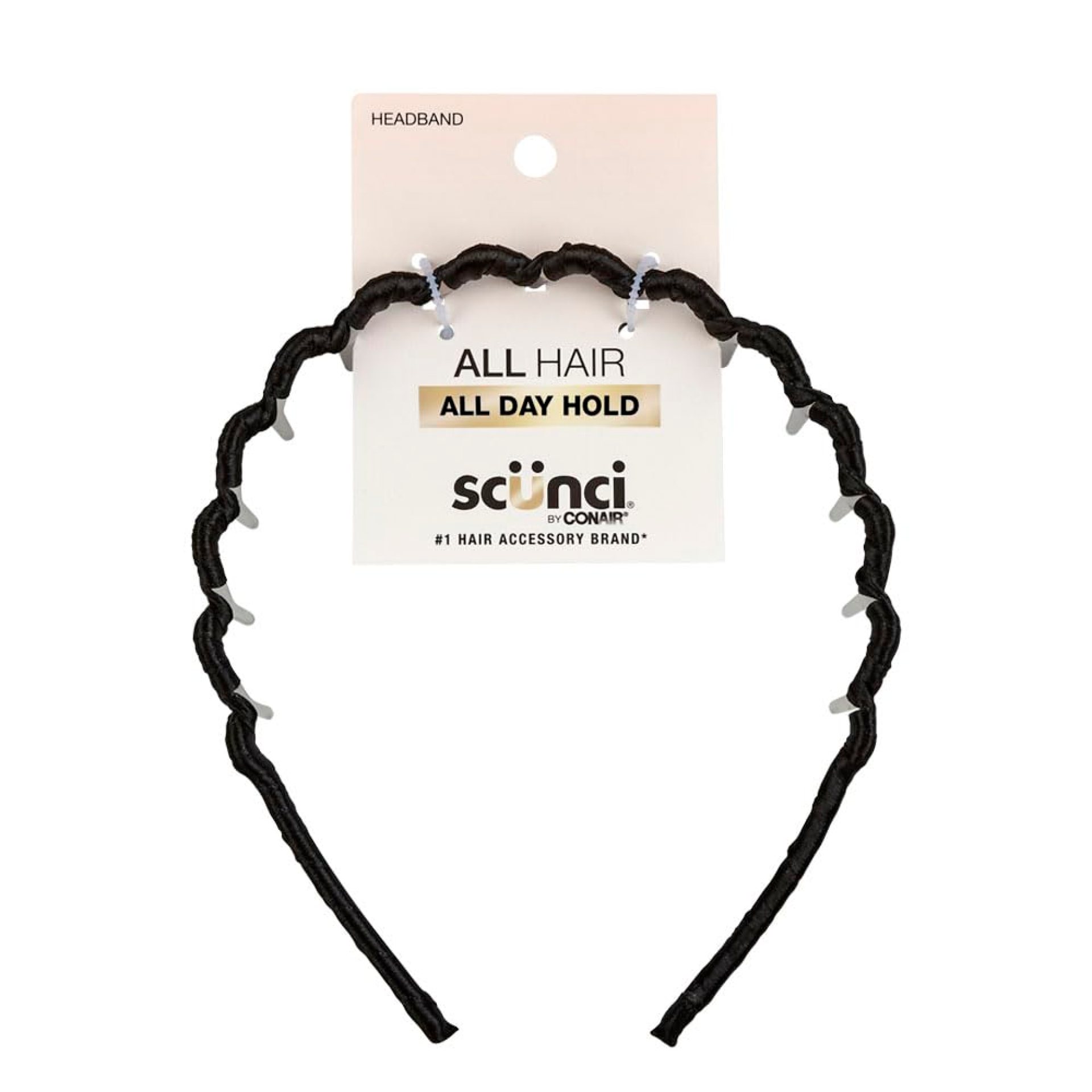 Conair Scunci Effortless Beauty Zig Zag headband – hair accessories for women – hairpin headband – black headband – 1 Count Conair Scunci Effortless Beauty Zig Zag headband – hair accessories for women – hairpin headband – black headband – 1 Count