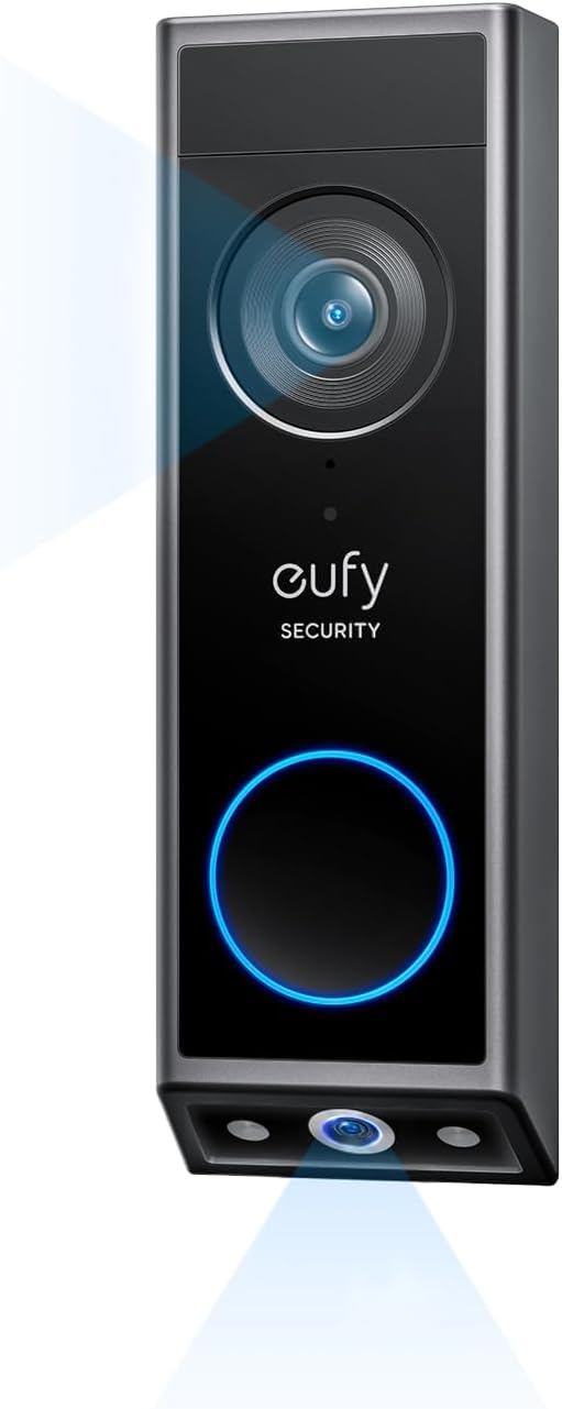 eufy Security Video Doorbell E340 (Battery Powered), Dual Cameras with Delivery Guard, 2K Full HD and Color Night Vision, HomeBase S380 Compatible, No Monthly Fee eufy Security Video Doorbell E340 (Battery Powered), Dual Cameras with Delivery Guard, 2K Full HD and Color Night Vision, HomeBase S380 Compatible, No Monthly Fee