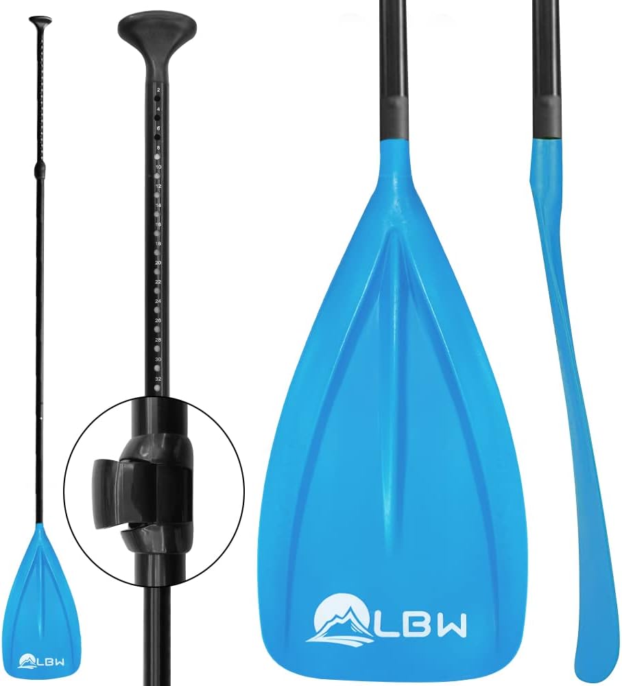 LBW Adjustable 3-Pieces Aluminium Alloy Floating Stand Up Paddle with Storage Bag and Telescopic Portable Paddle Oars LBW Adjustable 3-Pieces Aluminium Alloy Floating Stand Up Paddle with Storage Bag and Telescopic Portable Paddle Oars