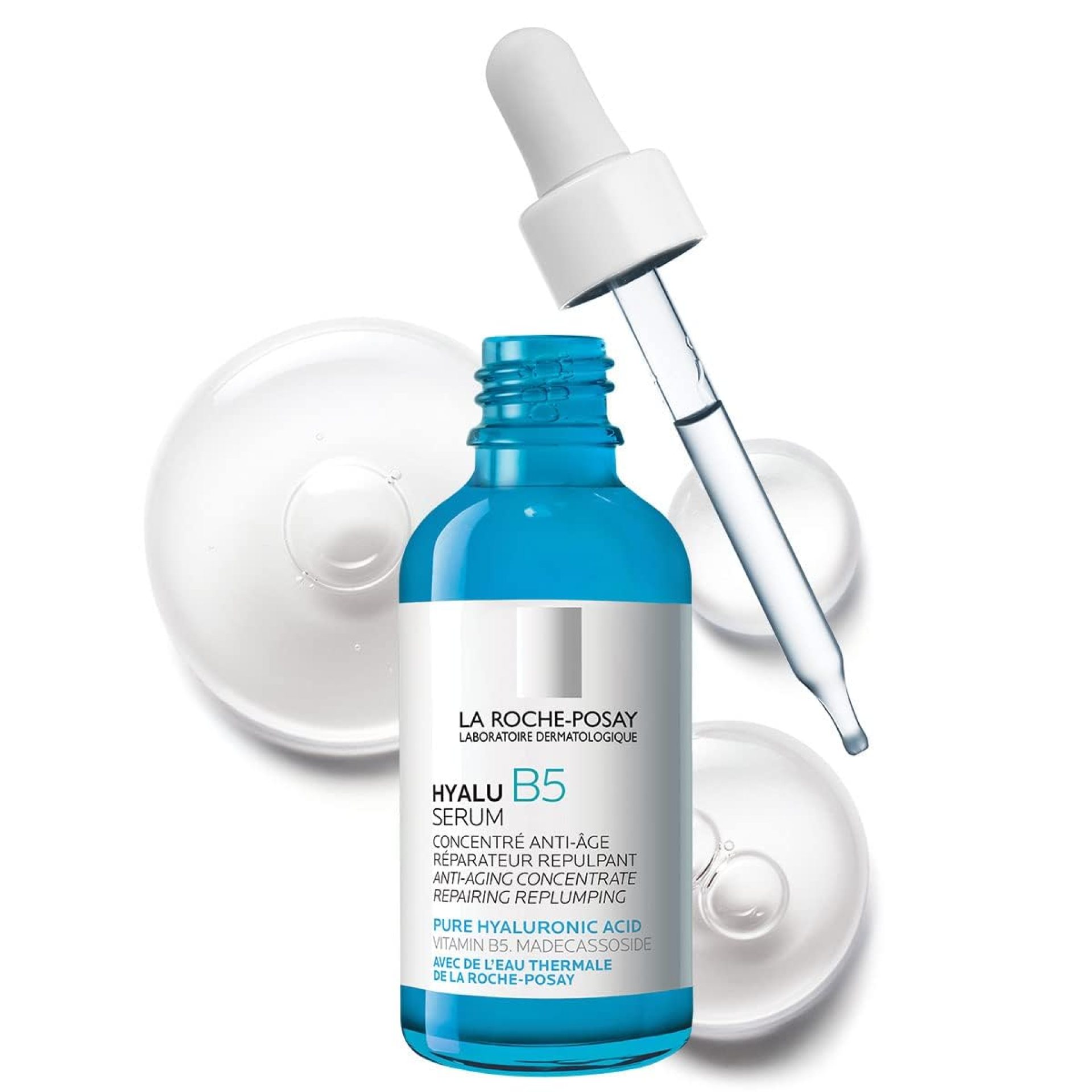 La Roche-Posay Hyalu B5 Pure Hyaluronic Acid Serum for Face, Vitamin B5 + Hyaluronic Acid + Madecassoside, Hydrating Serum Visibly Plumps Skin, Sensitive Skin Safe, Anti Aging, Oil-Free La Roche-Posay Hyalu B5 Pure Hyaluronic Acid Serum for Face, Vitamin B5 + Hyaluronic Acid + Madecassoside, Hydrating Serum Visibly Plumps Skin, Sensitive Skin Safe, Anti Aging, Oil-Free