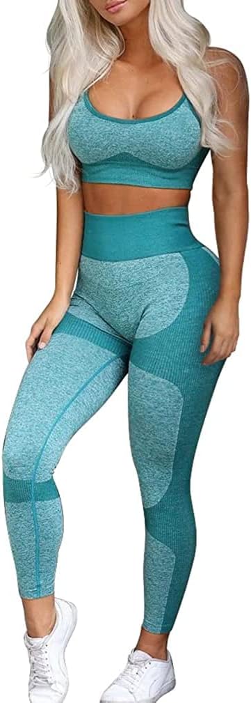 OLCHEE Women’s Workout Sets 2 Piece – Seamless Yoga Leggings and Cross-Strap Sports Bra Gym Outfits Activewear Matching Set OLCHEE Women’s Workout Sets 2 Piece – Seamless Yoga Leggings and Cross-Strap Sports Bra Gym Outfits Activewear Matching Set