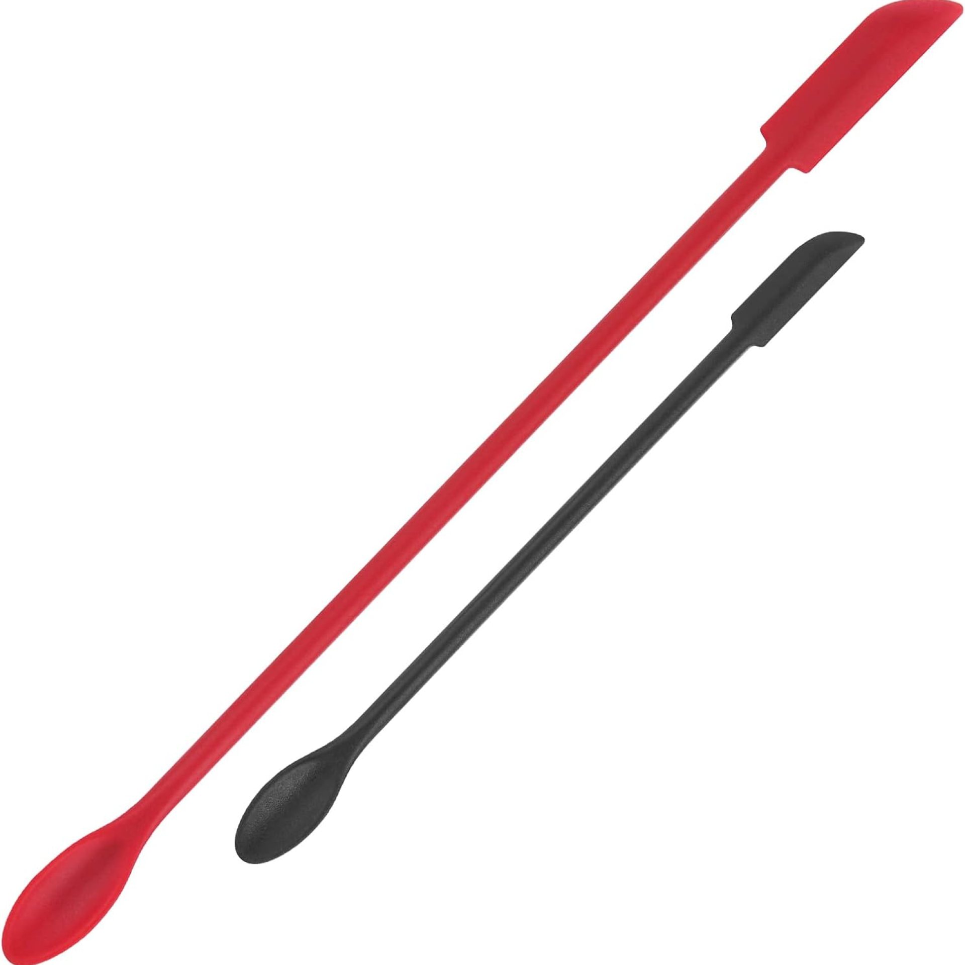 Mini Spatula Silicone Spatula Set – Cuttte 2pcs Small Makeup Scrapers for Cosmetics, Reusable Beauty Tiny Tools, Thin Jar Scraper, Get Last of Makeup Out, Black and Red Mini Spatula Silicone Spatula Set – Cuttte 2pcs Small Makeup Scrapers for Cosmetics, Reusable Beauty Tiny Tools, Thin Jar Scraper, Get Last of Makeup Out, Black and Red