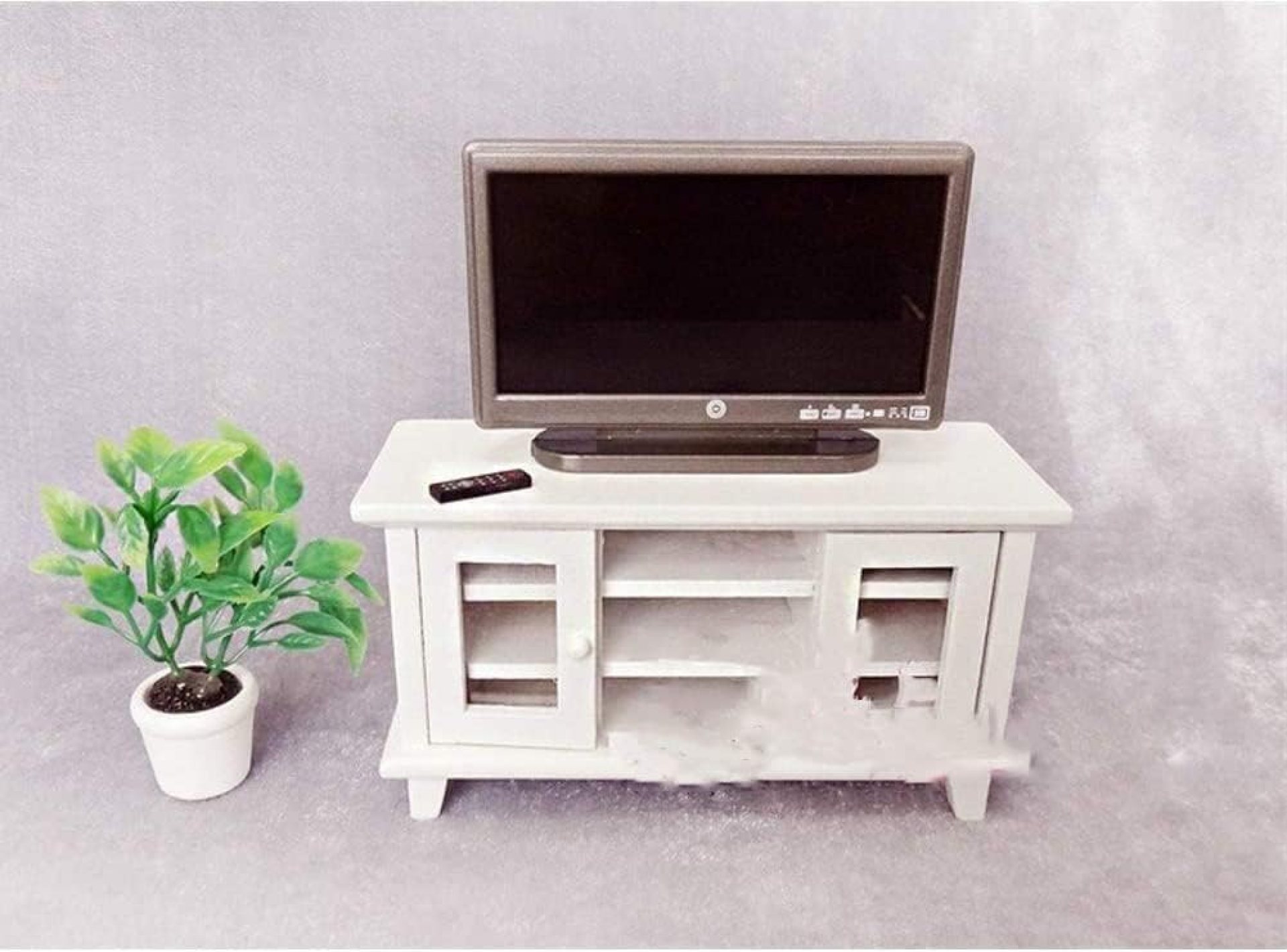 1/12 Dollhouse Miniature Tv Television with Remote Dollhouse Furniture Accessory Useful and Practical 1/12 Dollhouse Miniature Tv Television with Remote Dollhouse Furniture Accessory Useful and Practical