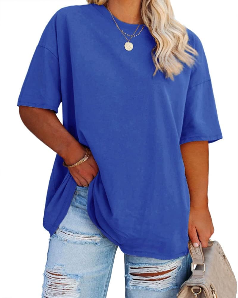 Fisoew Women’s Plus Size T Shirts Oversized Tees Summer Half Sleeve Crew Neck Tunic Tops Fisoew Women’s Plus Size T Shirts Oversized Tees Summer Half Sleeve Crew Neck Tunic Tops