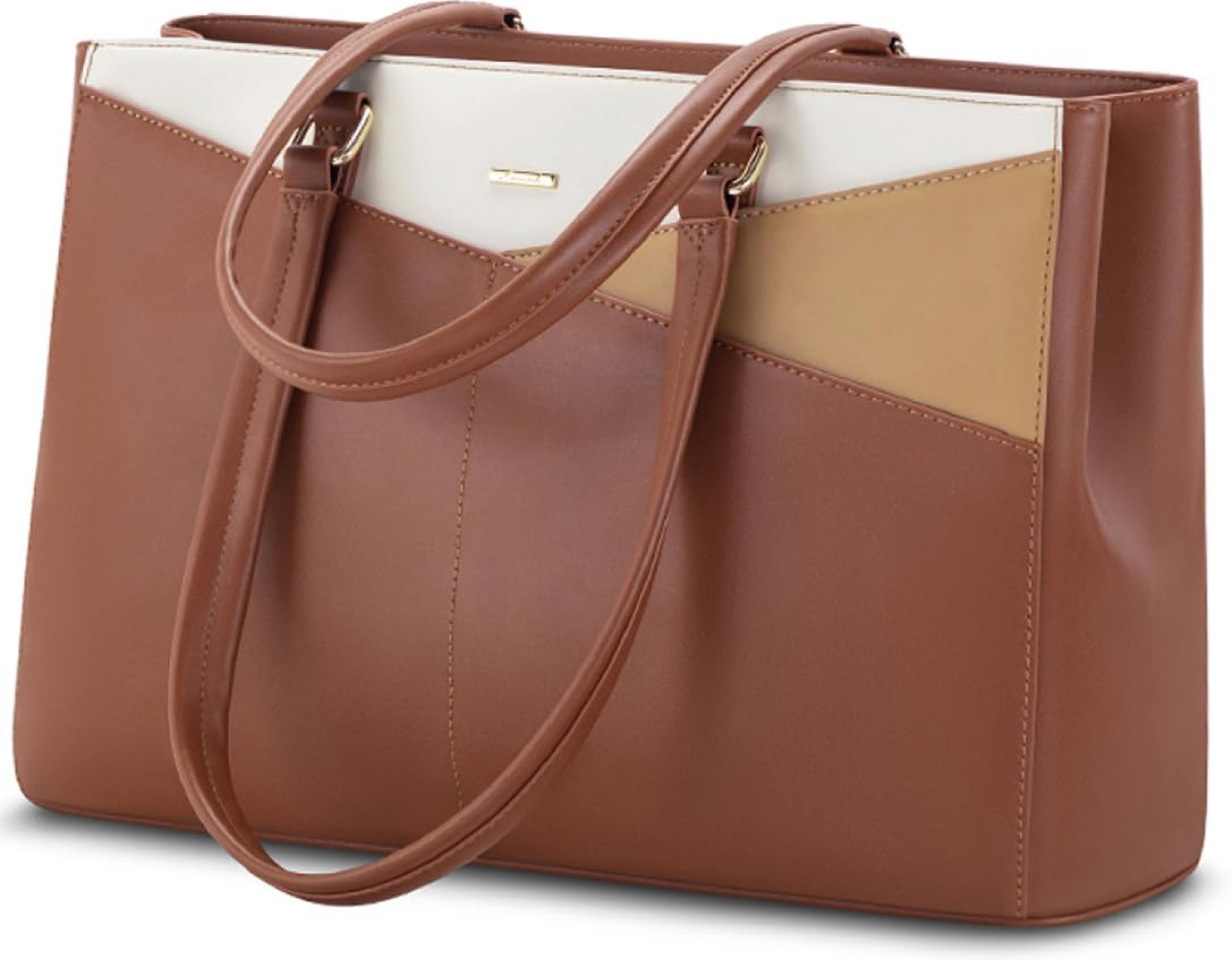 LOVEVOOK Laptop Tote Bag for Women, Office Work Bag Briefcase fit for 15.6 inch Laptop, Large Capacity Teacher Computer Bag Handbag Brown/Apricot/Beige LOVEVOOK Laptop Tote Bag for Women, Office Work Bag Briefcase fit for 15.6 inch Laptop, Large Capacity Teacher Computer Bag Handbag Brown/Apricot/Beige