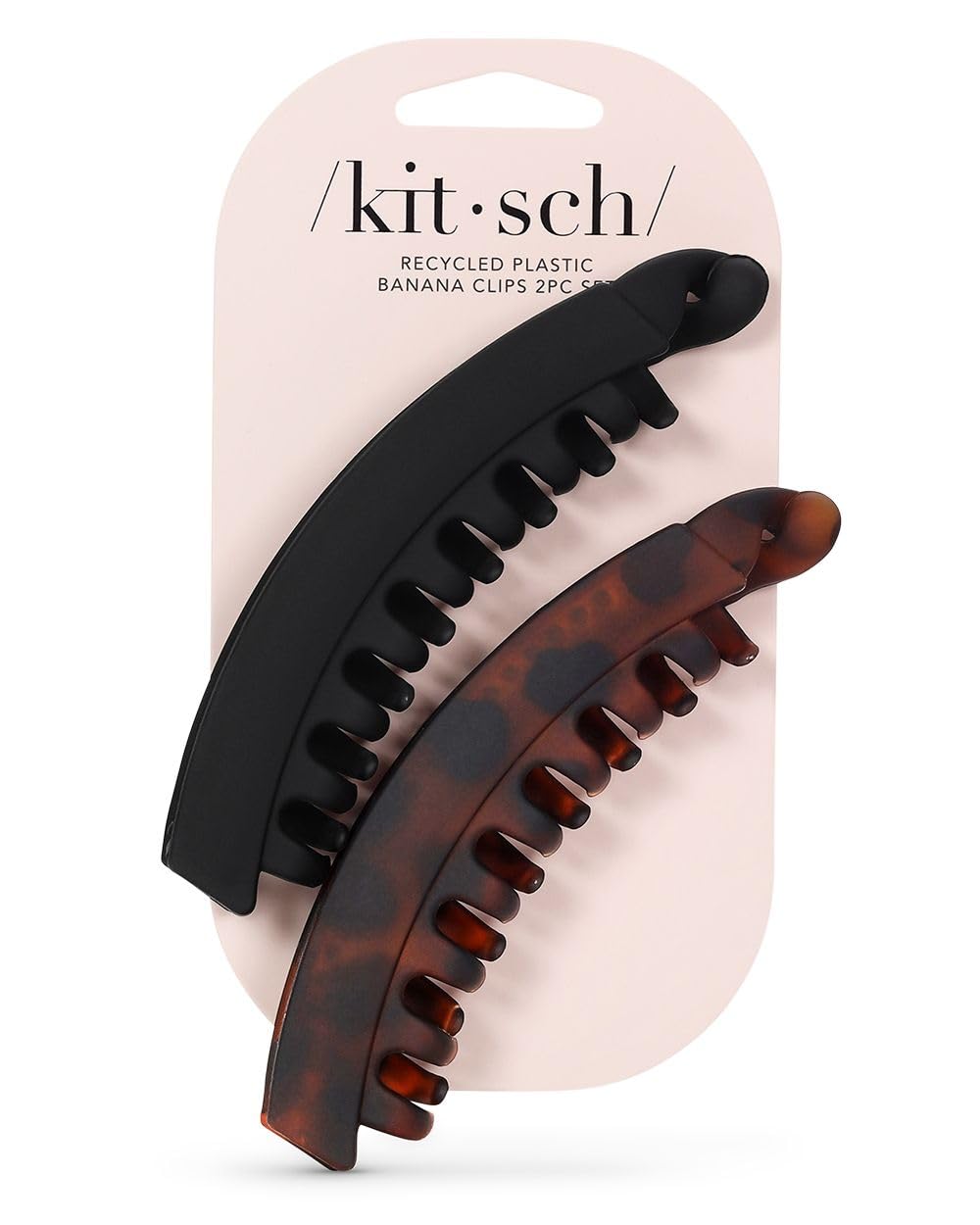 Kitsch Banana Hair Clips for Women, Cute & Stylish Banana Clip for All Hair Types – Black & Tortoise, 2 Pcs Kitsch Banana Hair Clips for Women, Cute & Stylish Banana Clip for All Hair Types – Black & Tortoise, 2 Pcs