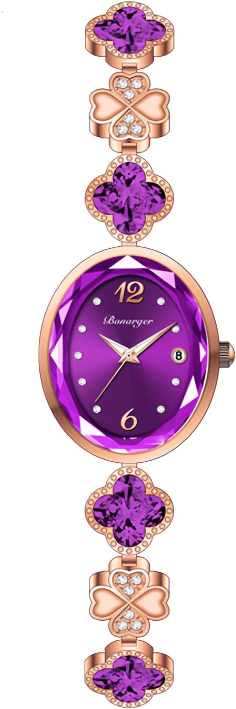 Gosasa Stylish Women’s Bracelet Petal Oval Quartz Watch Luxury Elegant Dress Four-Leaf Clover Waterproof Ladies Diamond Wristwatch with Date Gosasa Stylish Women’s Bracelet Petal Oval Quartz Watch Luxury Elegant Dress Four-Leaf Clover Waterproof Ladies Diamond Wristwatch with Date