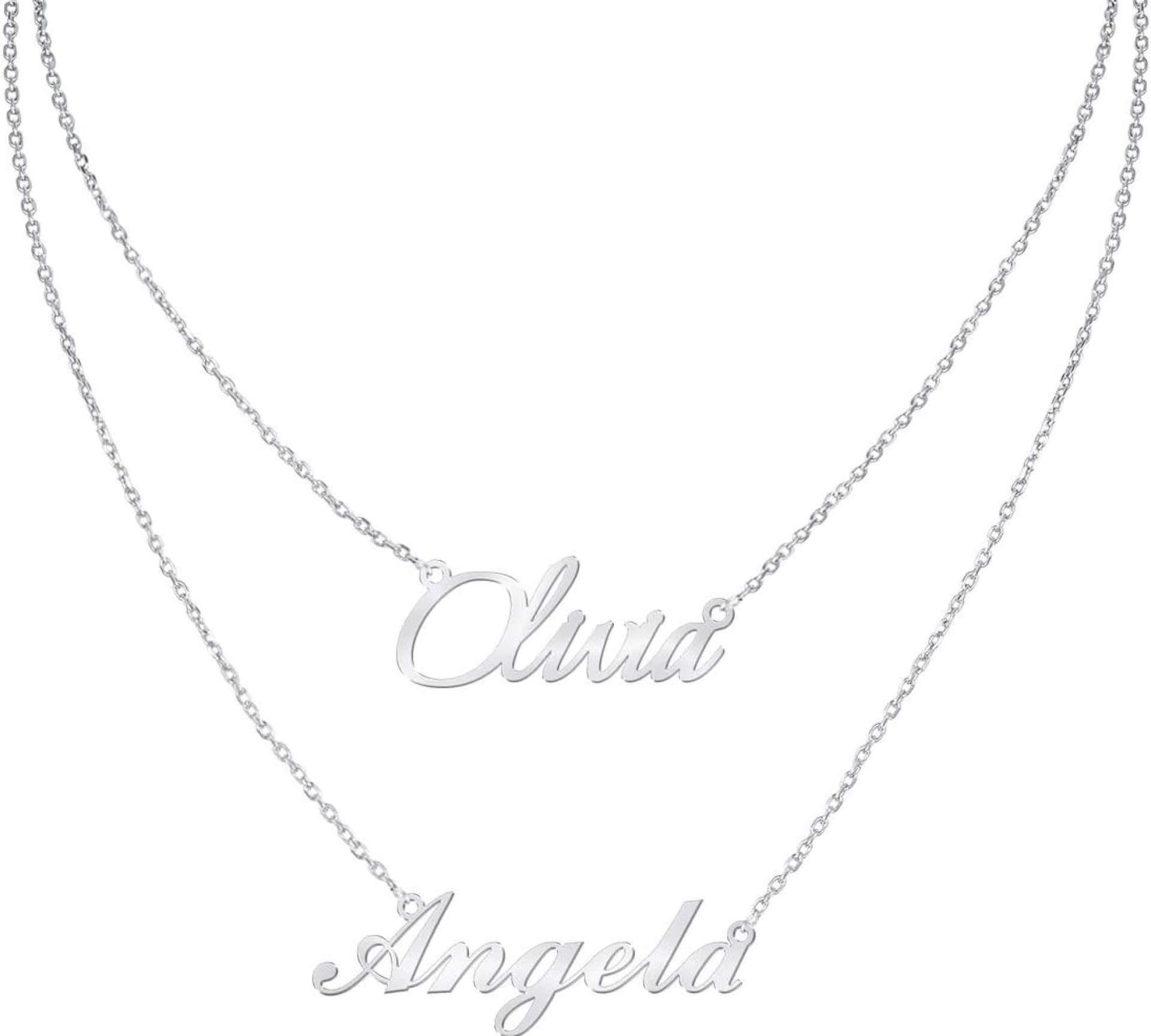 MeMoShe Layered Choker Name Necklace Personalized with Heart, Custom Nameplate Pendant 18K Gold Plated MeMoShe Layered Choker Name Necklace Personalized with Heart, Custom Nameplate Pendant 18K Gold Plated