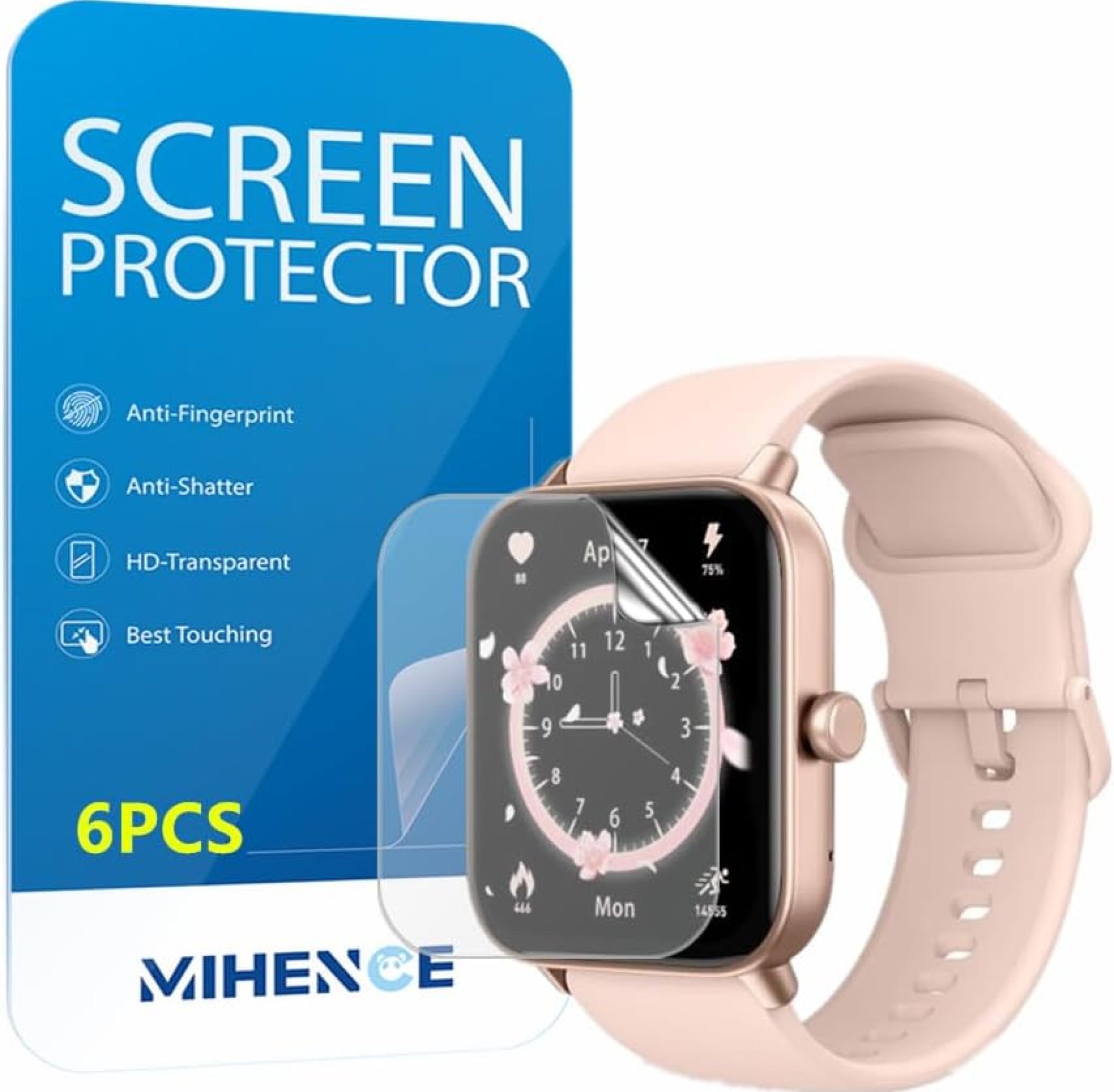 Compatible for Faweio 1.8” Smart Watch Screen Protector, TPU HD Full Coverage Invisible Protective Film Compatible for Faweio IDW26 / IDW13 / IDW15 / IDW19 Smartwatch (6PCS) Compatible for Faweio 1.8” Smart Watch Screen Protector, TPU HD Full Coverage Invisible Protective Film Compatible for Faweio IDW26 / IDW13 / IDW15 / IDW19 Smartwatch (6PCS)