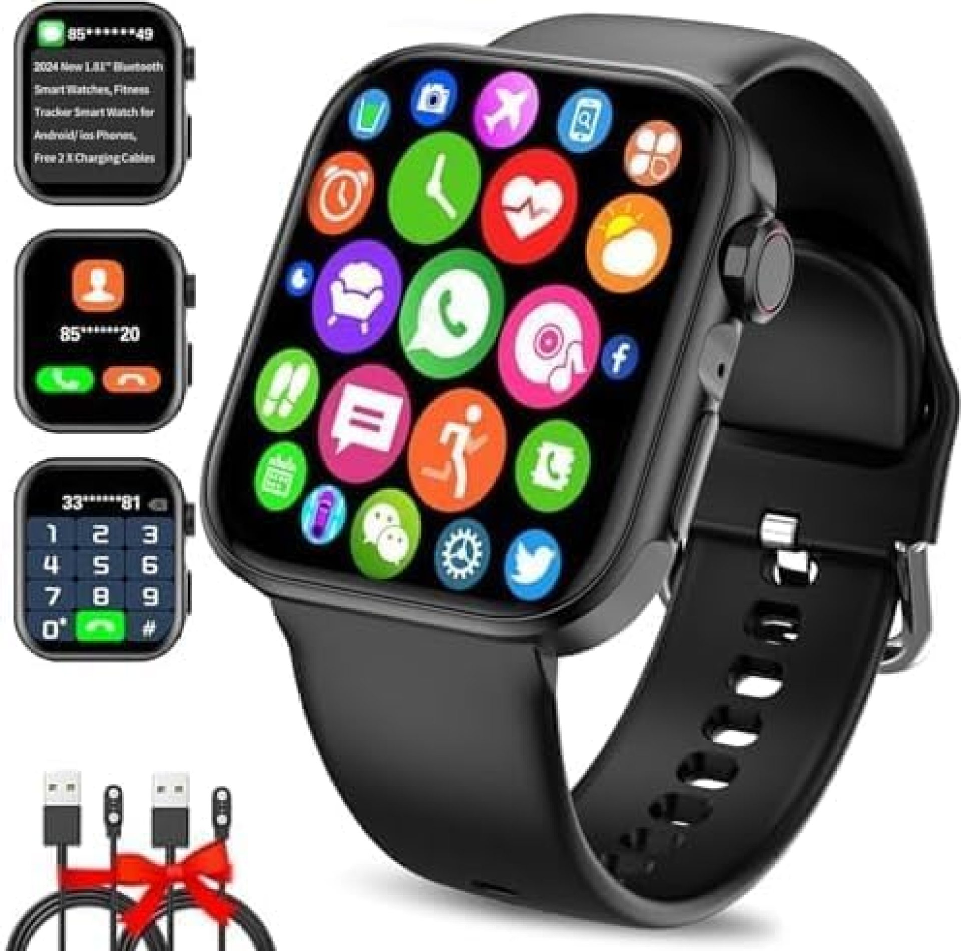 HW01 Smart Watch for Men Women, Large Screen Smartwatch Bluetooth with Answer/Make Call/Text, Waterproof Smart Watch for Android iOS Phones 20241018 HW01 Smart Watch for Men Women, Large Screen Smartwatch Bluetooth with Answer/Make Call/Text, Waterproof Smart Watch for Android iOS Phones 20241018