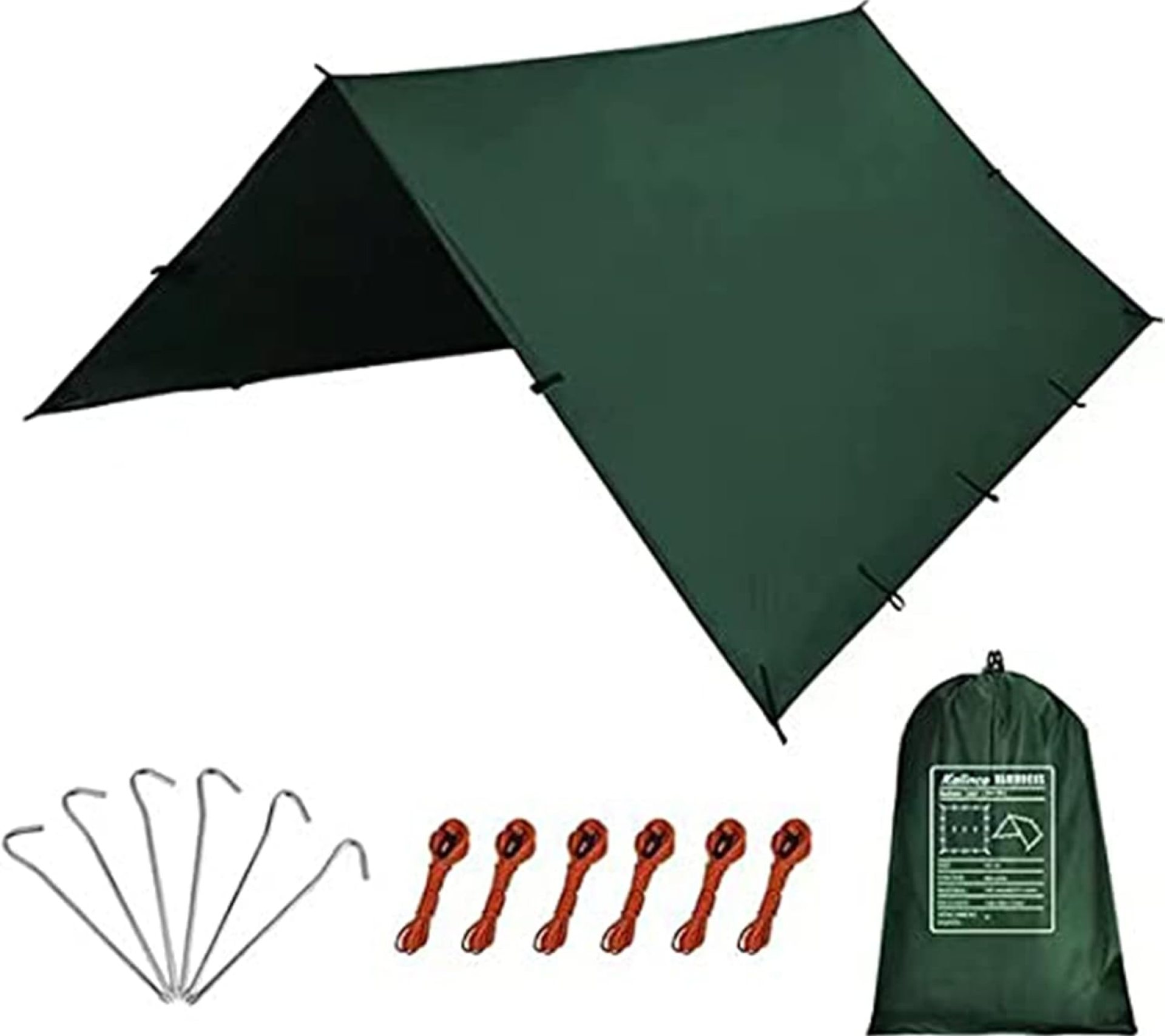 KALINCO Waterproof Camping Tarp Tent Hammock Rain Fly, 10X10FT/10X15FT, Mutifunctional Tent Footprint Lightweight Tarp for Camping, Hiking and Survival Shelter KALINCO Waterproof Camping Tarp Tent Hammock Rain Fly, 10X10FT/10X15FT, Mutifunctional Tent Footprint Lightweight Tarp for Camping, Hiking and Survival Shelter