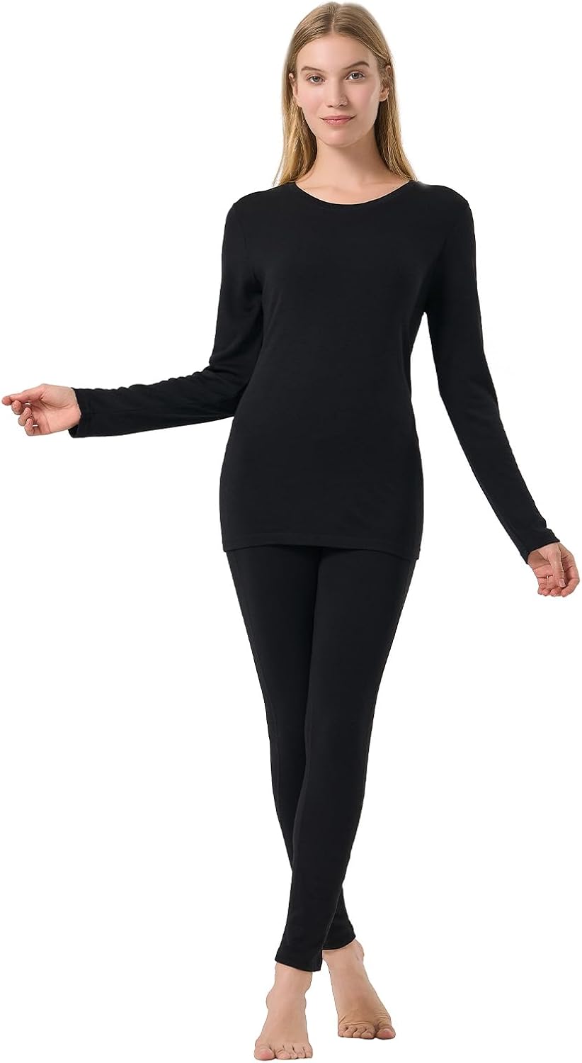 Merino Protect 100% Merino Wool Base Layer Womens Set Thermals Odor Resistance Underwear For Cold Weather Merino Protect 100% Merino Wool Base Layer Womens Set Thermals Odor Resistance Underwear For Cold Weather