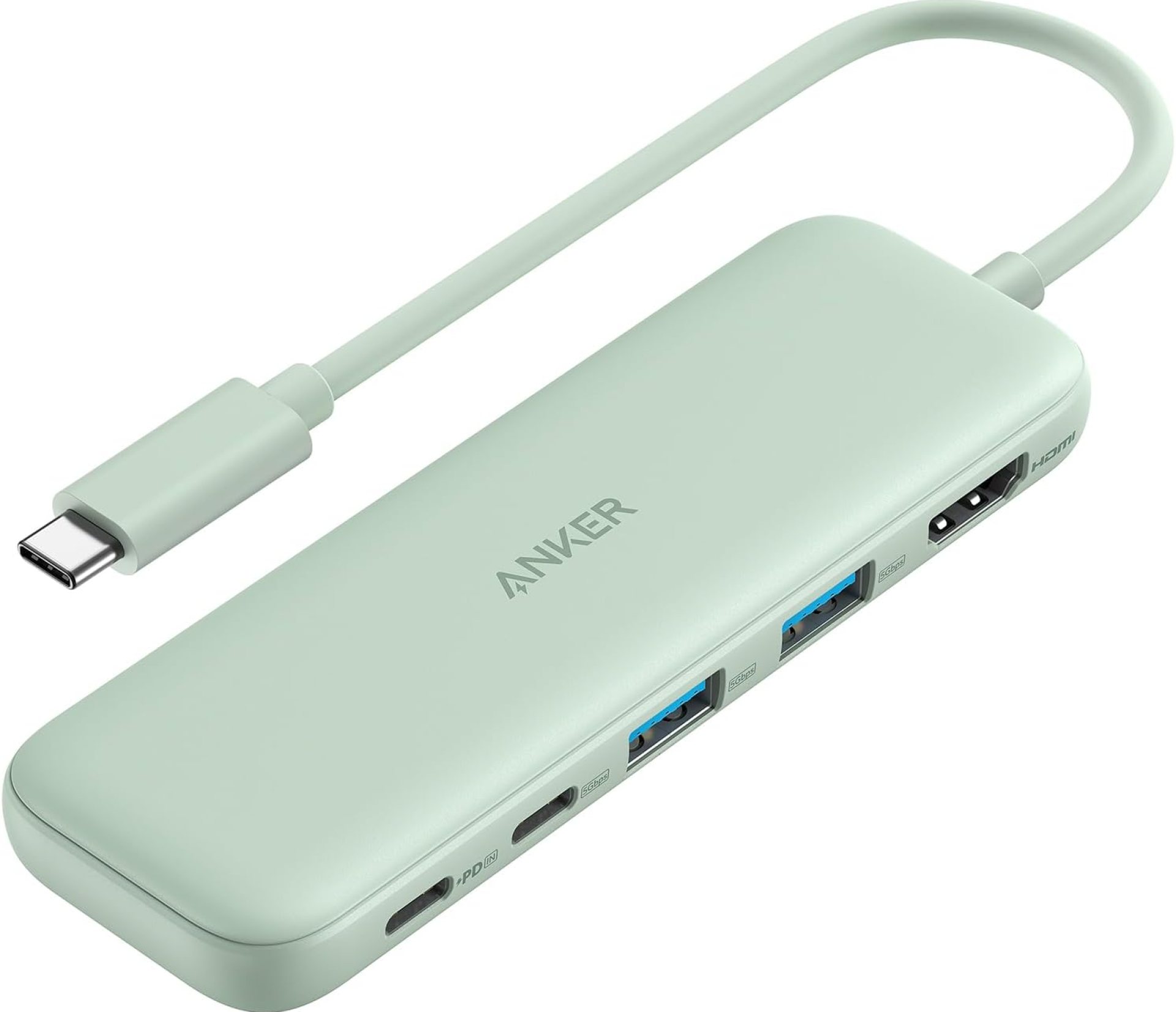 Anker USB C Hub, 5-in-1 USBC to HDMI Hub with 4K Display, 5Gbps USB-C and 2 5Gbps USB-A Data Ports for MacBook Pro, MacBook Air, Dell XPS, Lenovo Thinkpad, HP Laptops and More (Green) Anker USB C Hub, 5-in-1 USBC to HDMI Hub with 4K Display, 5Gbps USB-C and 2 5Gbps USB-A Data Ports for MacBook Pro, MacBook Air, Dell XPS, Lenovo Thinkpad, HP Laptops and More (Green)