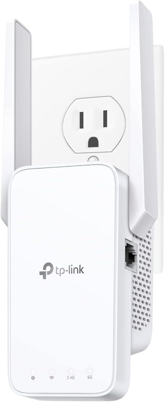TP-Link AC750 WiFi Extender(RE215), Covers Up to 1500 Sq.ft and 20 Devices, Dual Band Wireless Repeater for Home, Internet Signal Booster with Ethernet Port TP-Link AC750 WiFi Extender(RE215), Covers Up to 1500 Sq.ft and 20 Devices, Dual Band Wireless Repeater for Home, Internet Signal Booster with Ethernet Port