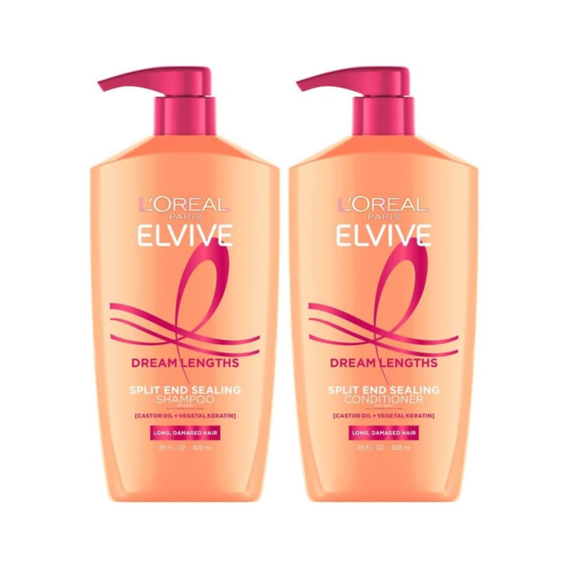 L’Oreal Paris Elvive Dream Lengths Shampoo and Conditioner Kit, Paraben Free, 1 kit L’Oreal Paris Elvive Dream Lengths Shampoo and Conditioner Kit, Paraben Free, 1 kit