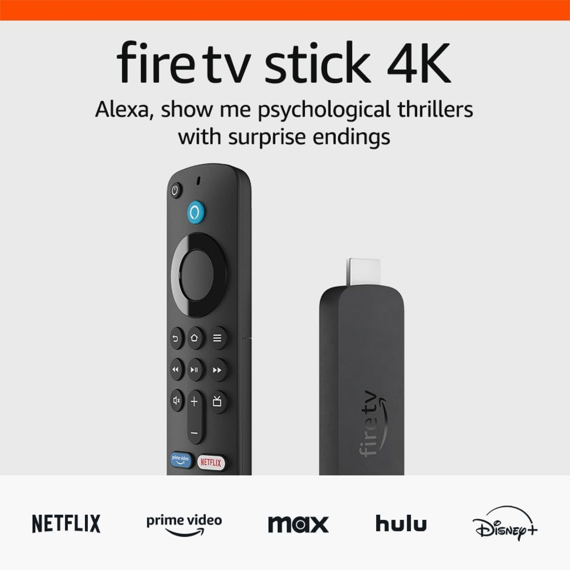 Amazon Fire TV Stick 4K (newest model) with AI-powered Fire TV Search, Wi-Fi 6, stream over 1.5 million movies and shows, free & live TV Amazon Fire TV Stick 4K (newest model) with AI-powered Fire TV Search, Wi-Fi 6, stream over 1.5 million movies and shows, free & live TV